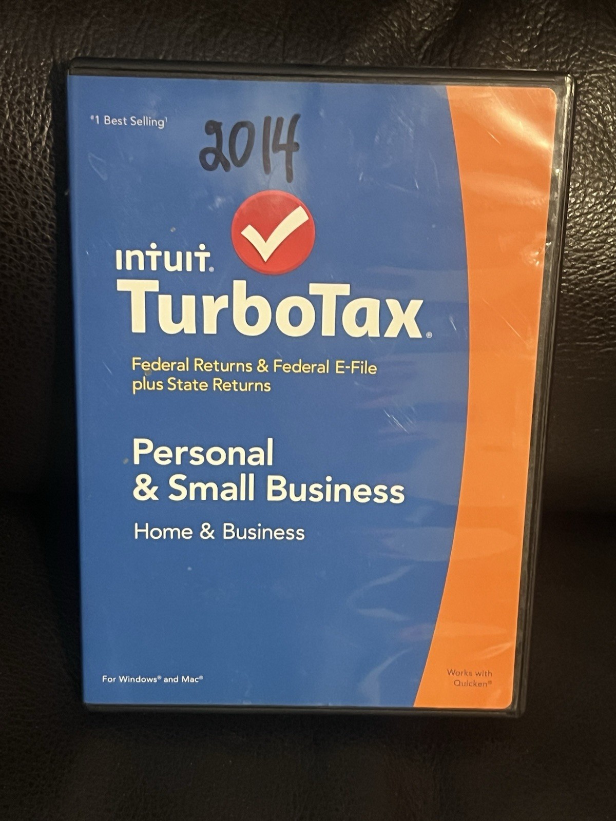 2014 Turbotax Home & Business Personal Federal & State Windows/Mac with CD Disc