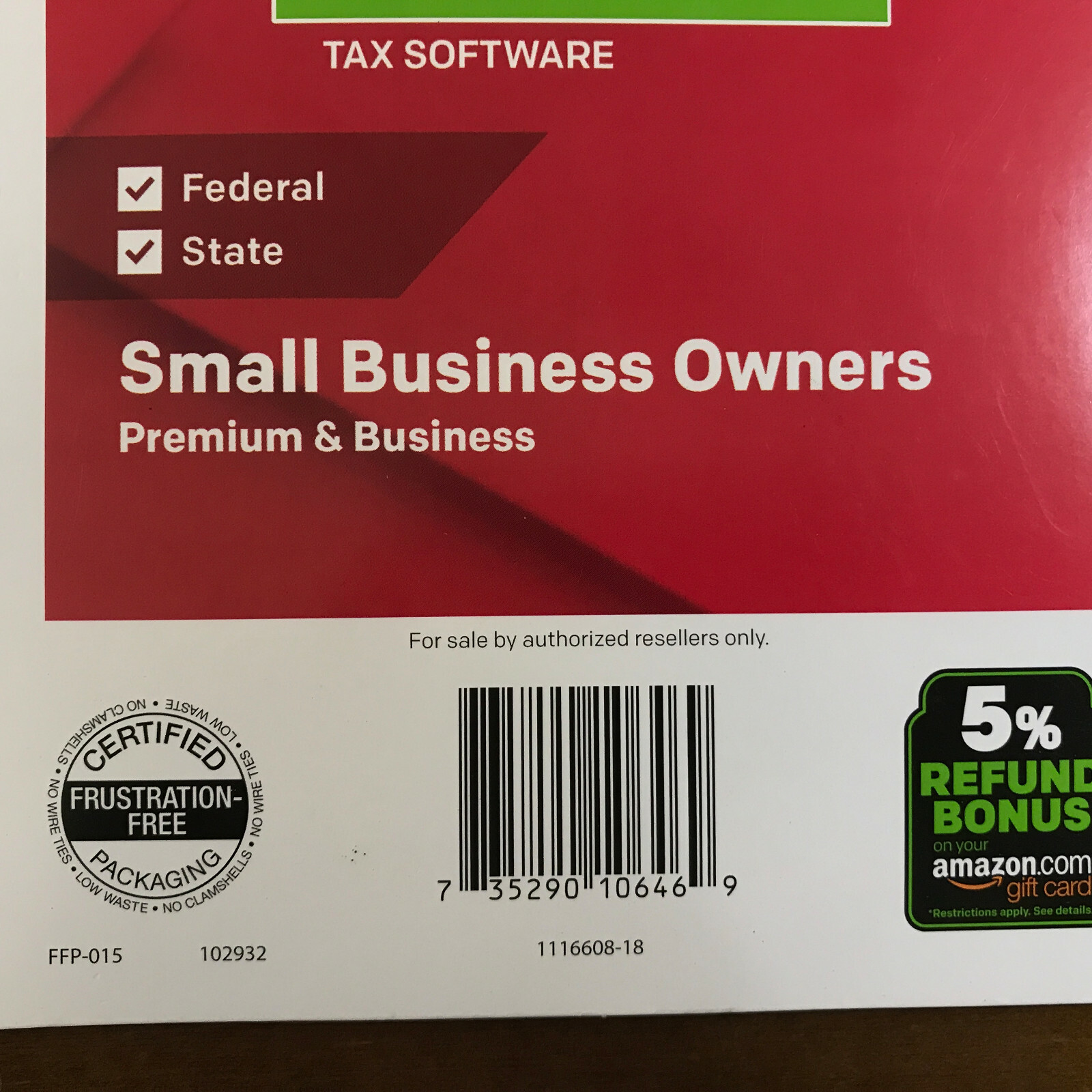 H&R Block Tax Software Small Business Owners 2018 Premium PC CD State Federal