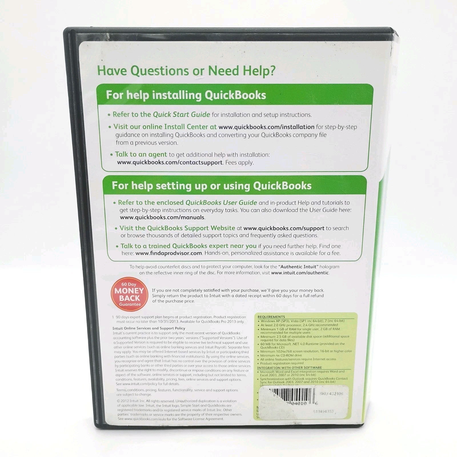 Intuit Quickbooks PRO 2013 For Windows PC w/ License Code, Genuine Authentic