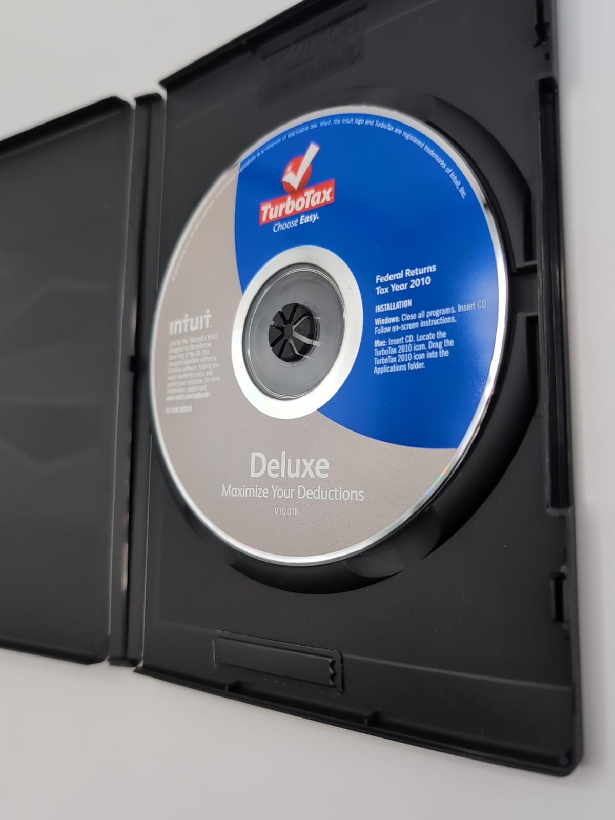 Turbo Tax Deluxe 2010 Federal Returns plus Federal E-File DISC ONLY READ