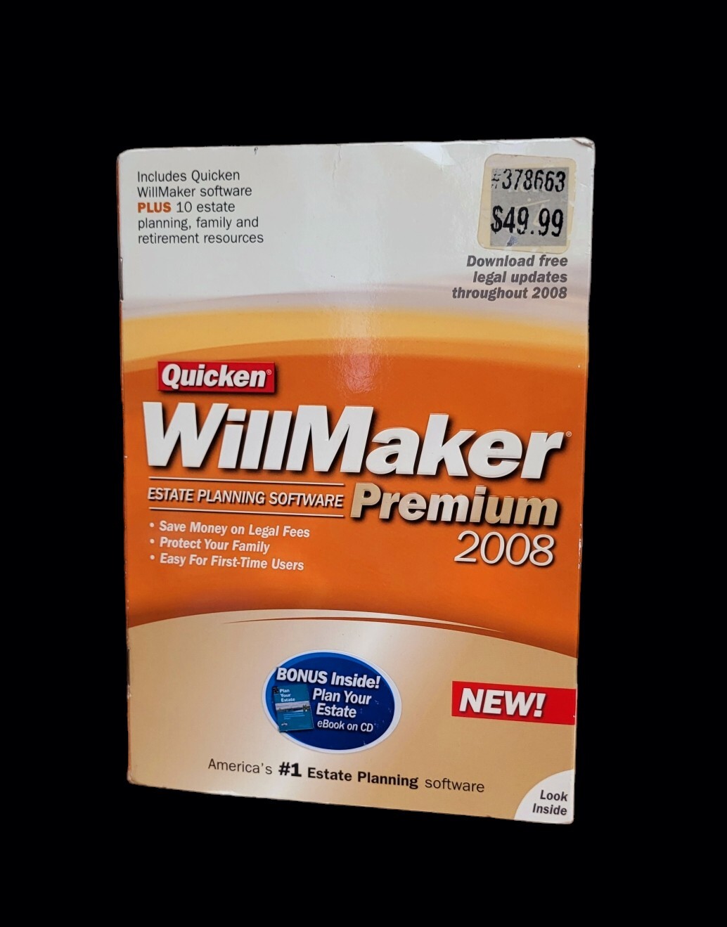 Quicken Willmaker Premium 2008 Estate Planning Software Windows 2000/XP/Vista