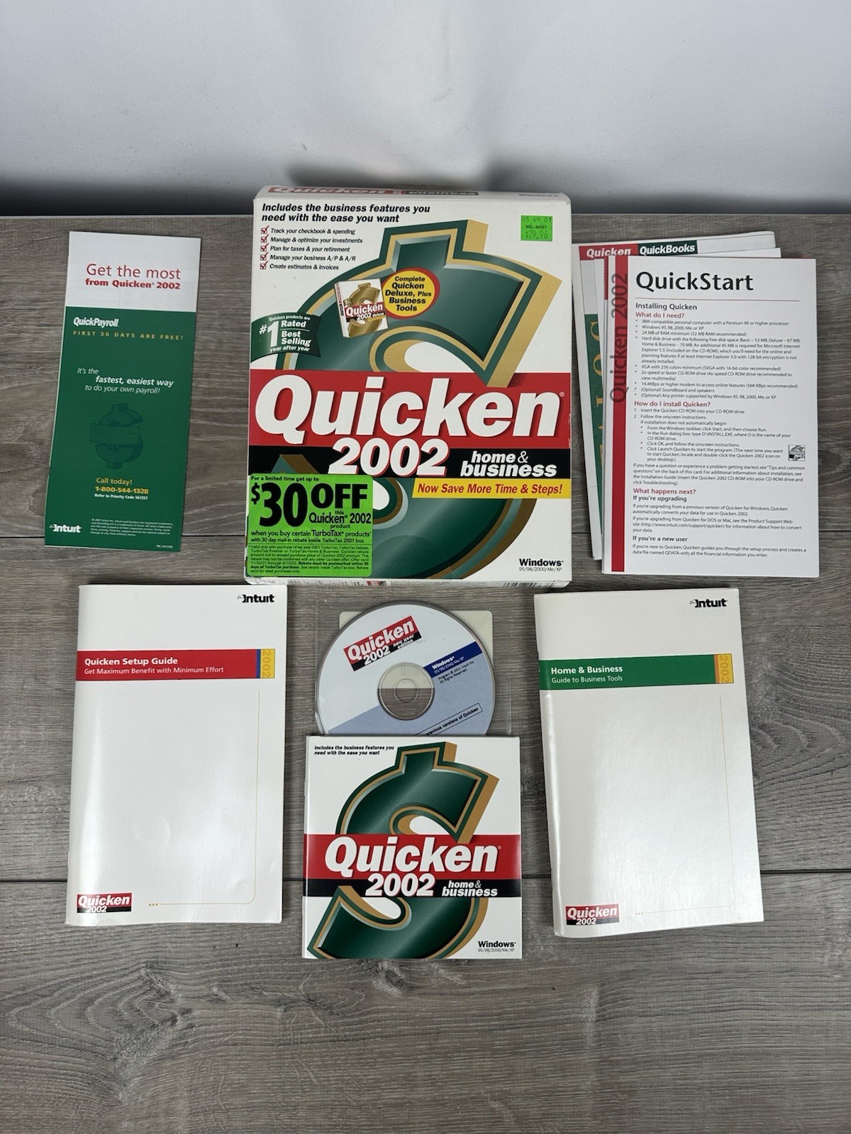 Intuit Quicken 2002 Home & Business For Windows 95/98/2000/Me/XP