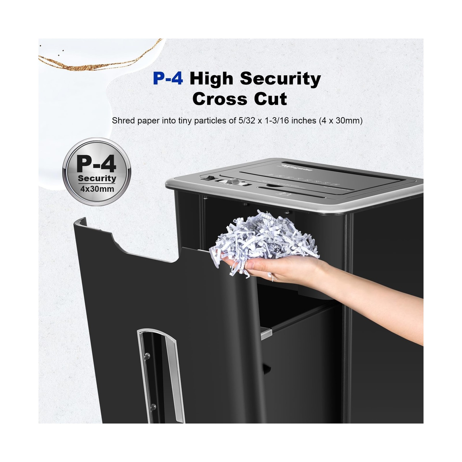 Auto Feed Paper Shredder, 60 Sheets Cross Cut, CD/Credit Card Shredder with A…