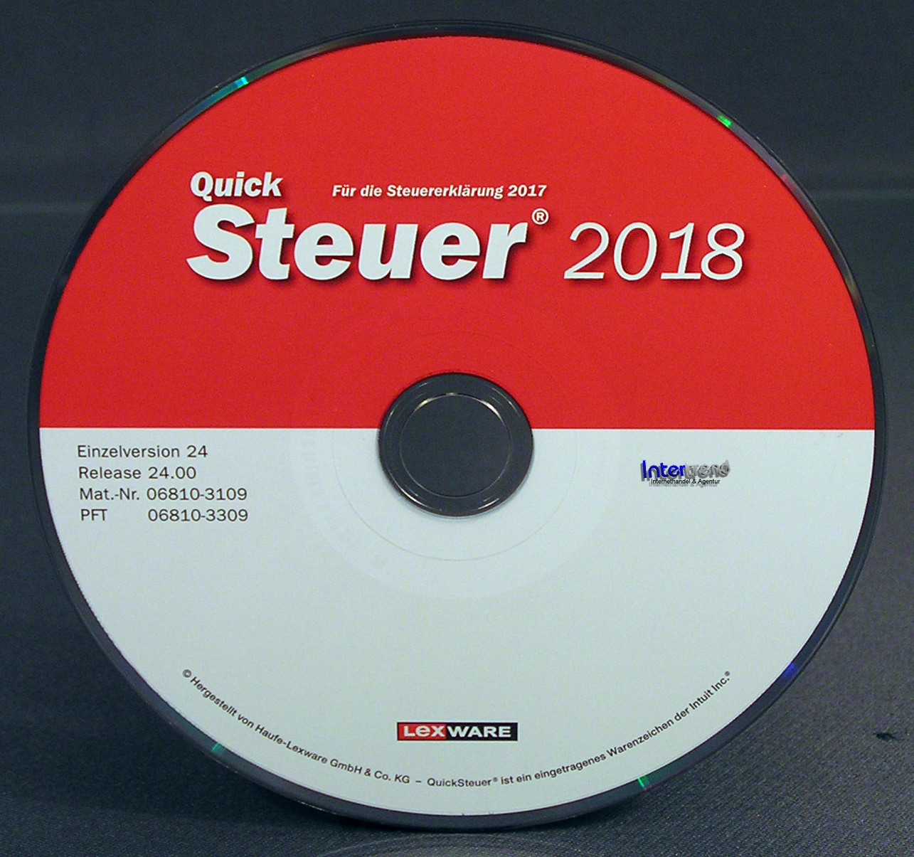 Lexware QuickSteuer 2018 Vollversion Box, CD, Handbuch (PDF) Steuerjahr 2017 NEU