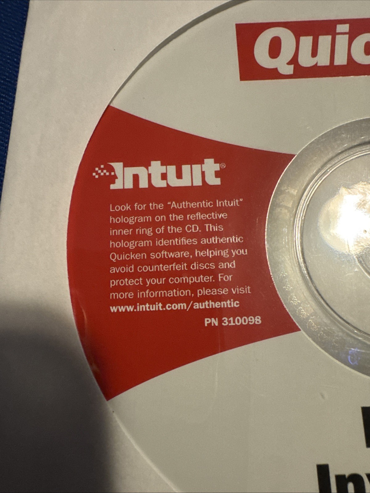 Intuit Quicken Home Inventory Manager for Windows ’00/’03/XP/Vista Preowned