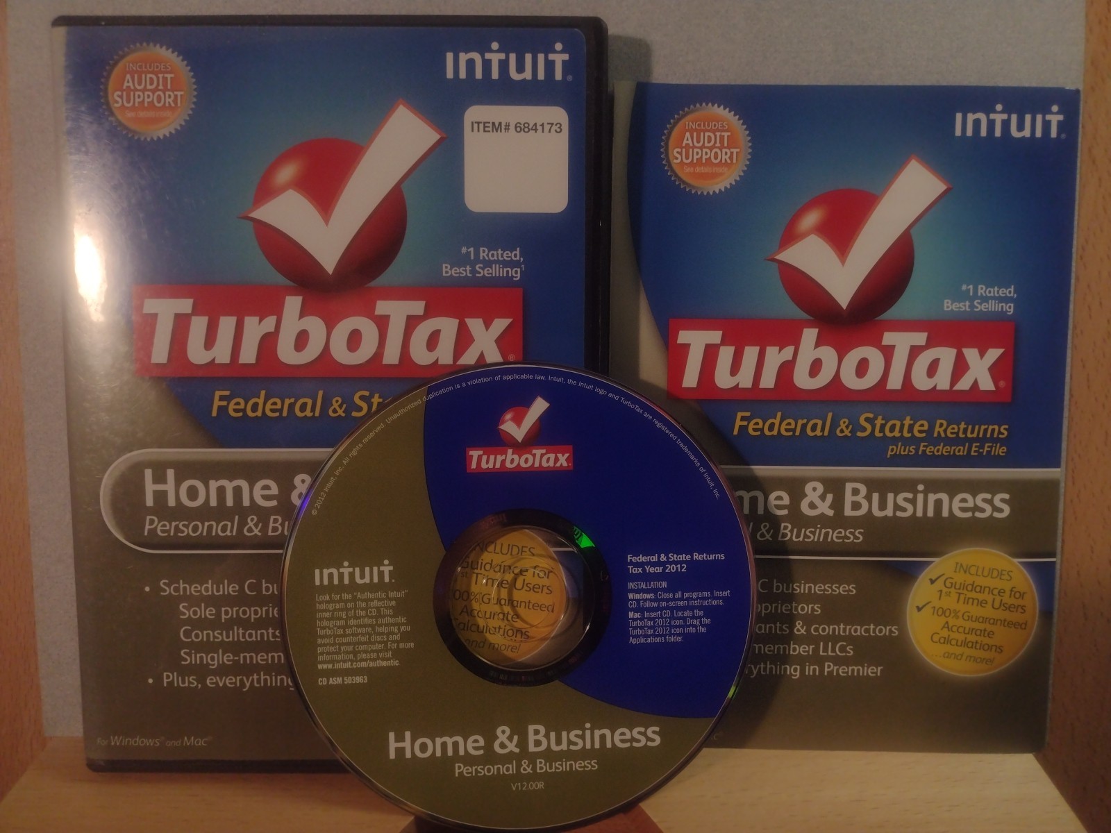 2012 TurboTax Home and Business CD Windows/Mac