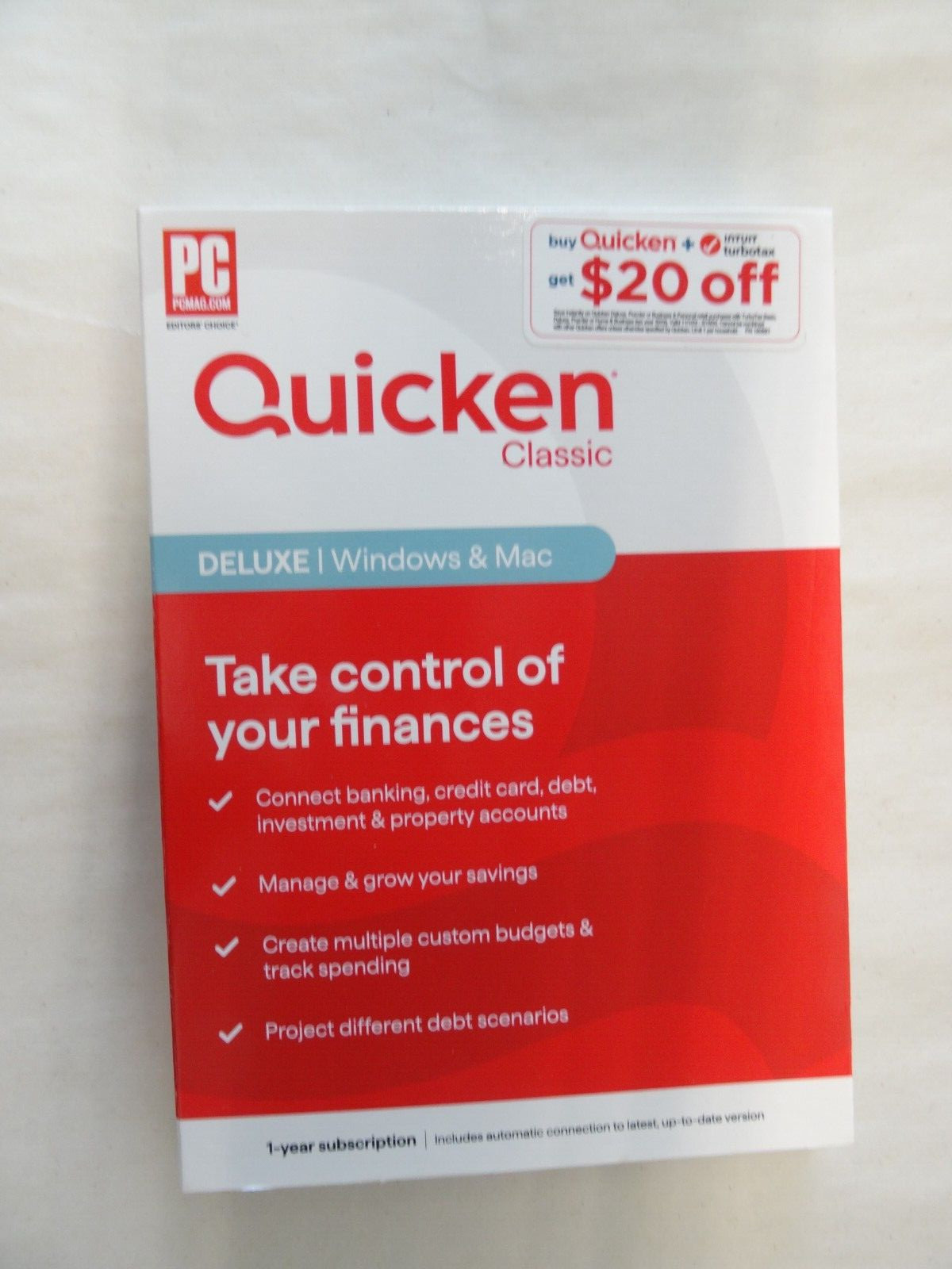 Quicken Classic Deluxe Personal Finance – 1-Year Subscription (Windows/Mac)