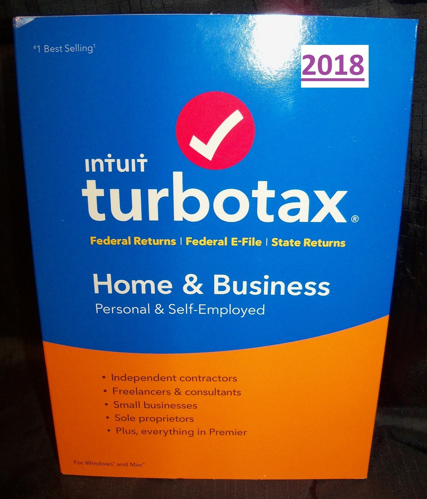 2018 Turbo Tax Home & Business New ‼️ Windows & Mac CD Federal & State returns