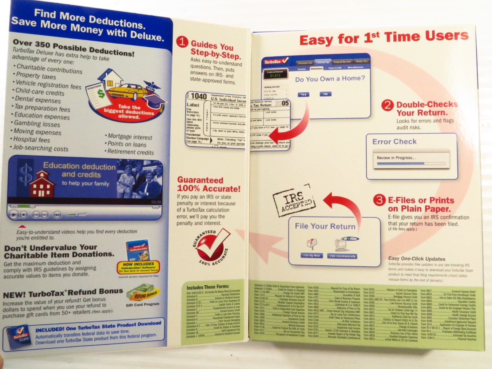 TurboTax Deluxe Plus State Tax Year 2005 for Windows & MAC, FREE 2-3 Day Ship!!!