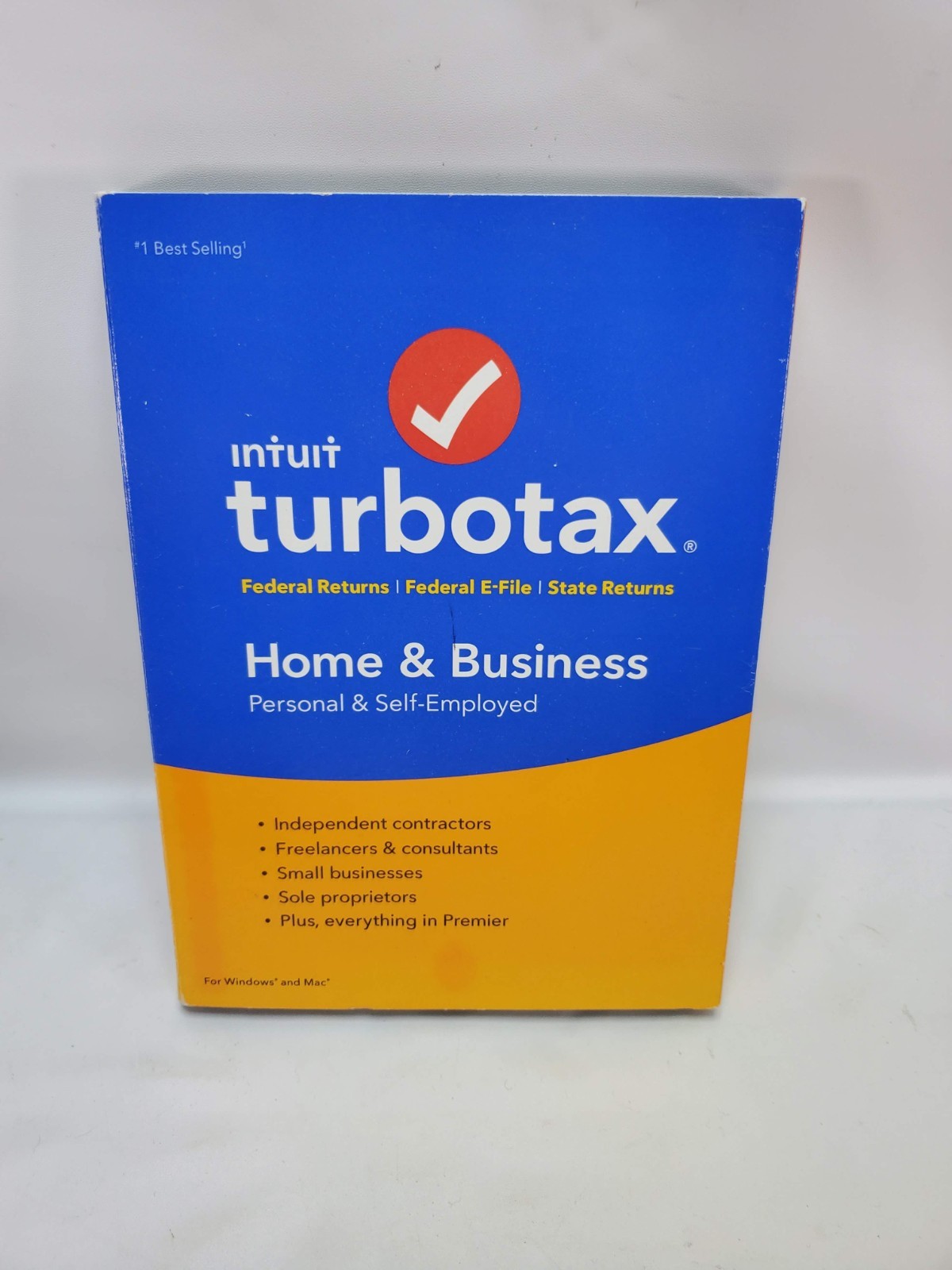 Intuit TurboTax Home & Business 2018 Tax Preparation Software CD Case Cover