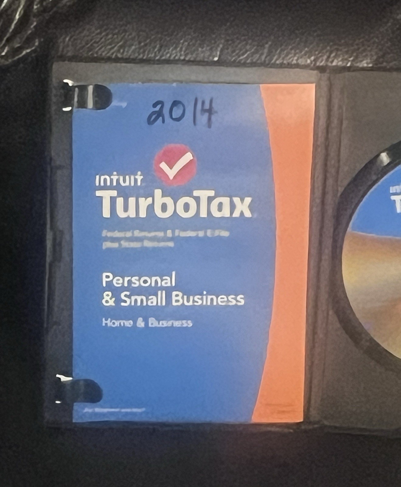 2014 Turbotax Home & Business Personal Federal & State Windows/Mac with CD Disc