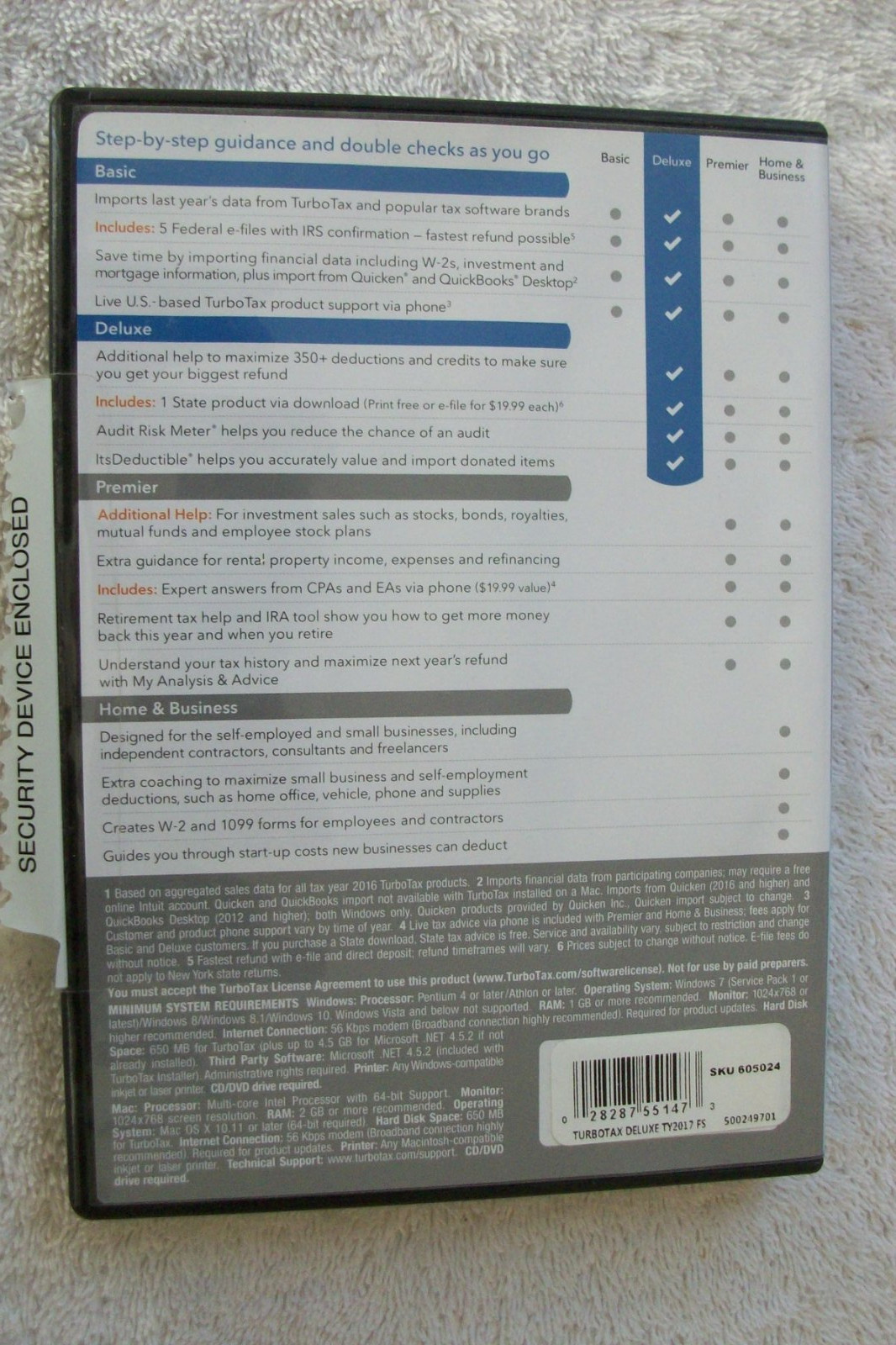 “Turbotax Deluxe 2017 CD Tax Preparation” Used
