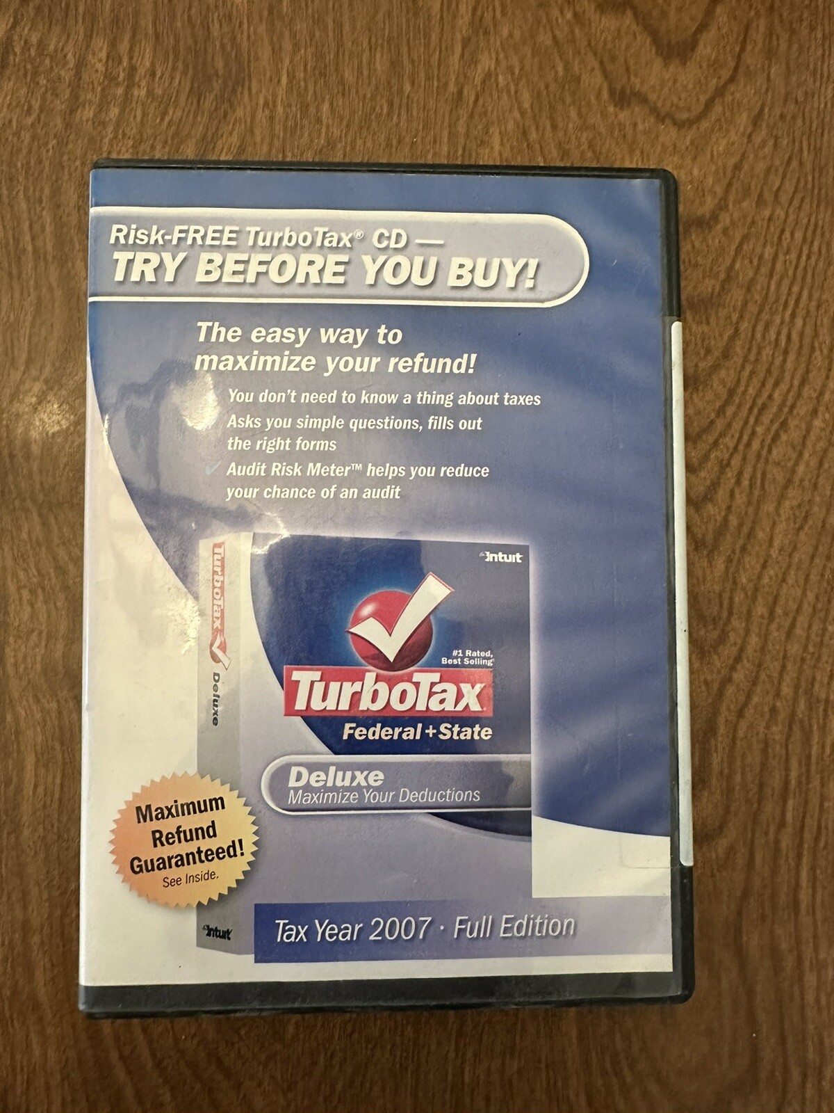 2007 TurboTax Deluxe Federal State CD Deluxe Full Edition Sealed In Package