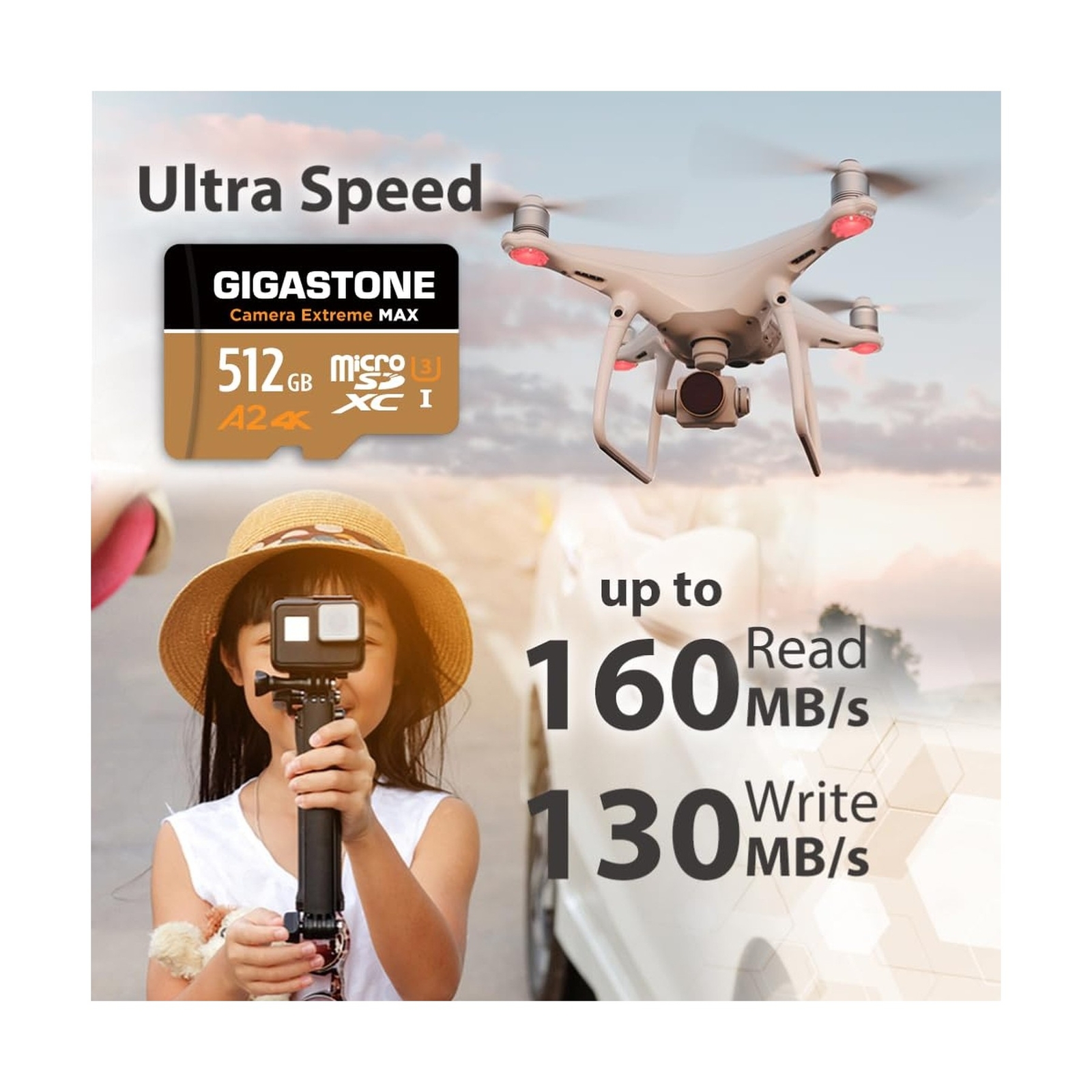 [5-Yrs Free Data Recovery] GIGASTONE 512GB Micro SD Card, 4K Camera Extreme M…
