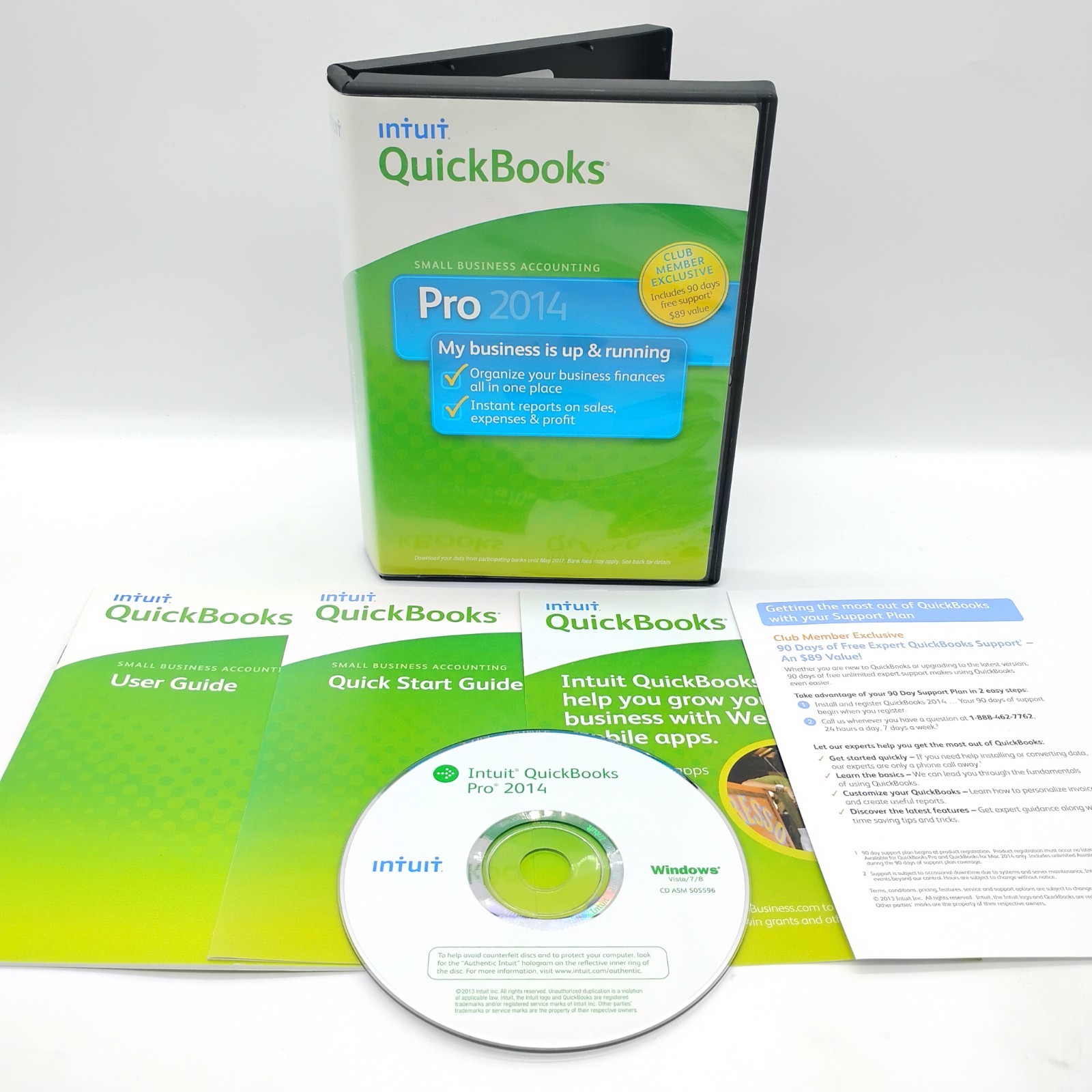 Intuit Quickbooks PRO 2014 For Windows PC w/ License Code, Genuine Authentic