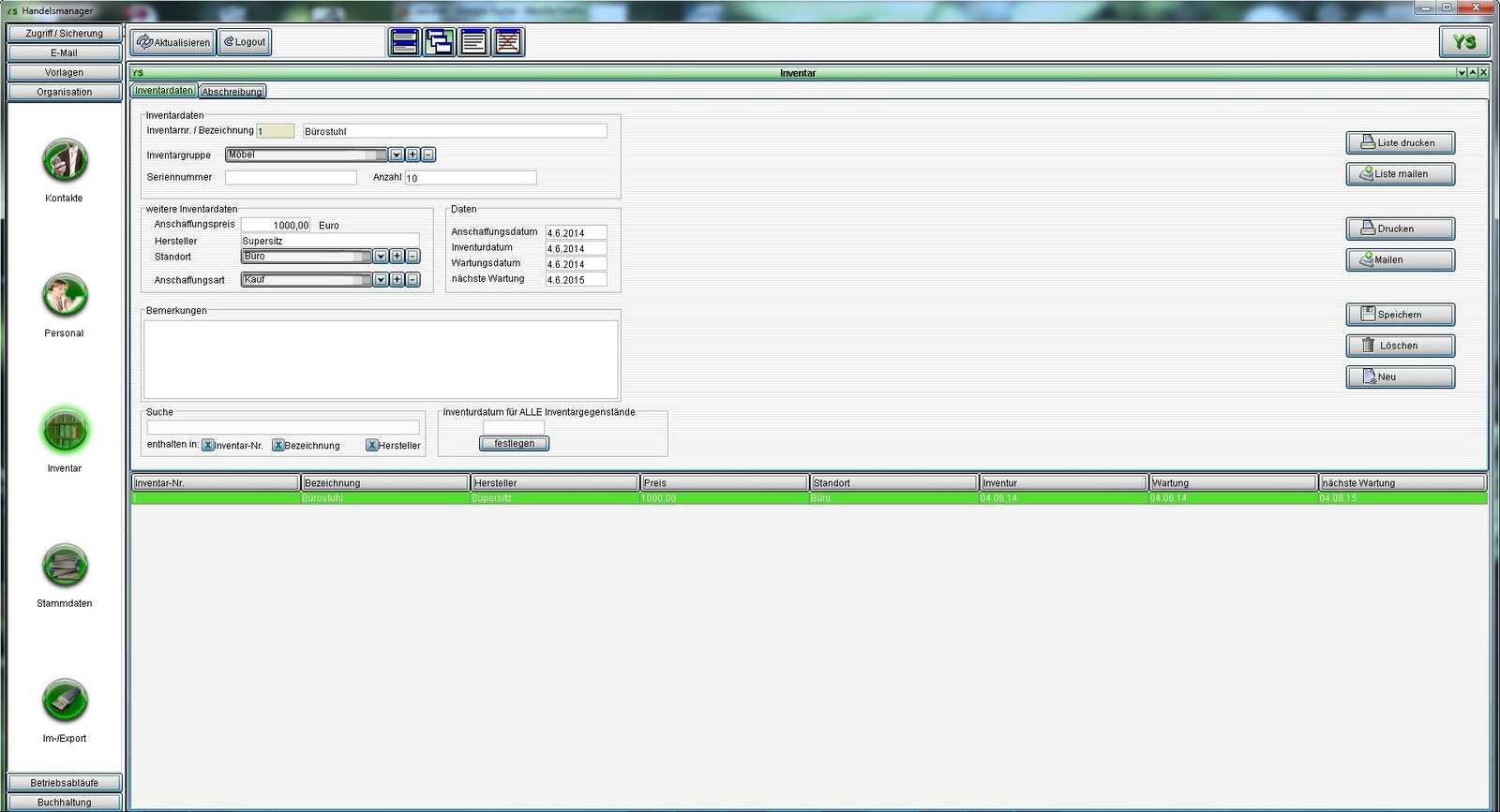 Invoice program for dealers including accounting, ordering and contacts