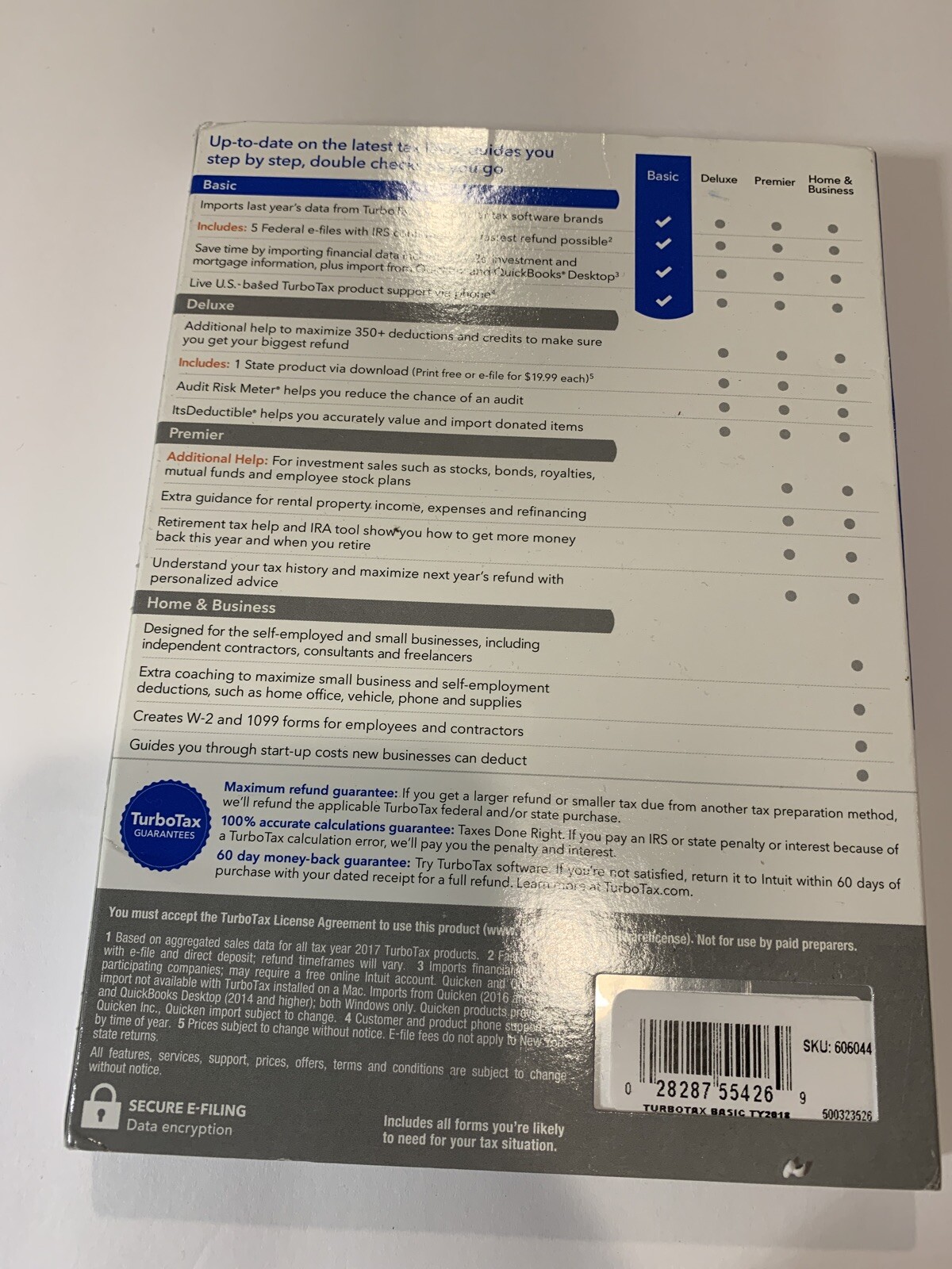 TurboTax Basic Federal + E-File 2018 Tax Software, Traditional Disc