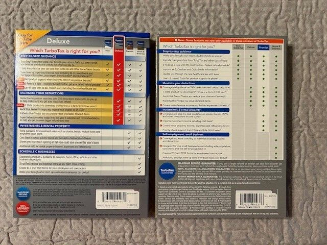 TurboTax 2007-2013 Deluxe Plus 2014 Investments & Rental Property – Lot of 8