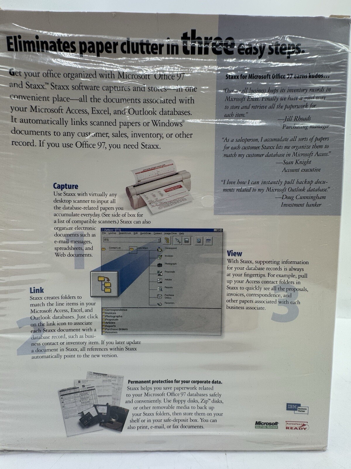 Vintage 1998 Staxx For Microsoft Office ‘97 The Complete Filling System