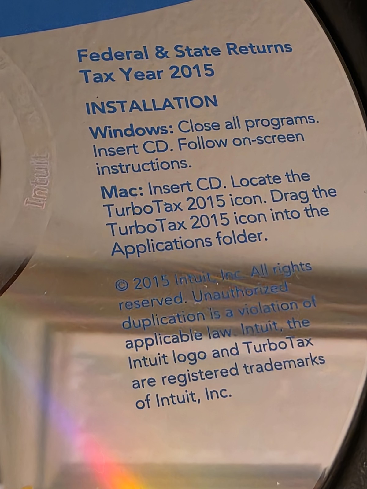 2015 Intuit TurboTax Premier Investments Rental Property Tax CD Windows PC & Mac