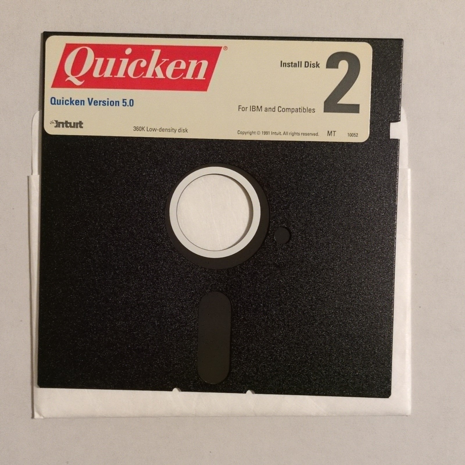 Intuit Quicken Version 5.0 5.25 in Floppy Disc for IBM and Compatibles
