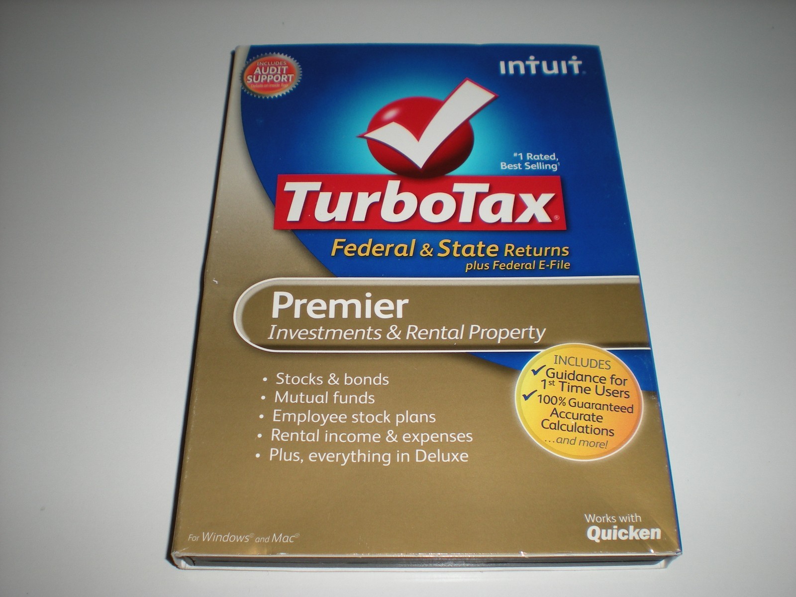 Turbotax 2012 Premier w/ state. Ugly Box. New sealed blemished box.