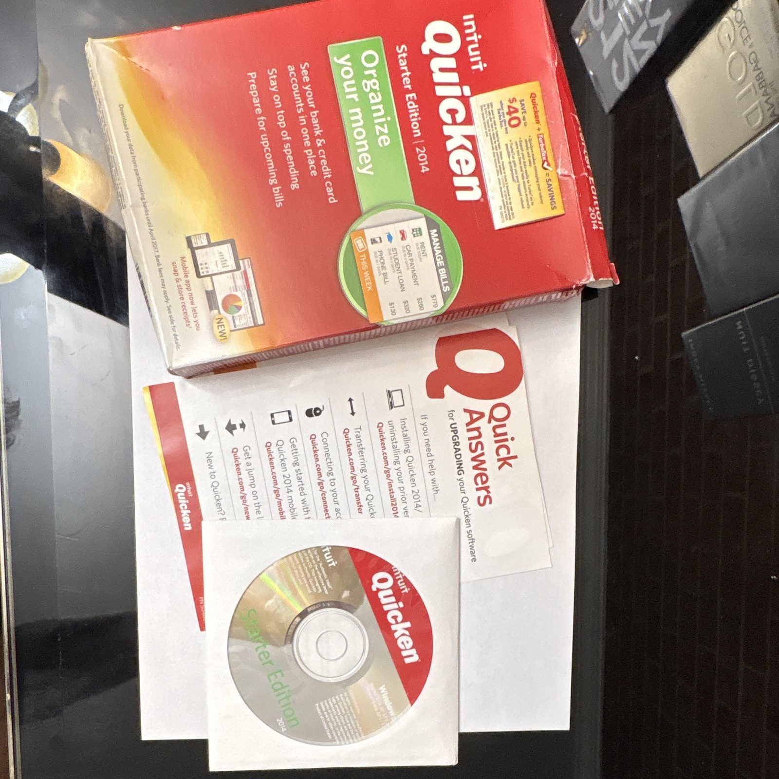 Intuit Quicken Starter Edition 2014 Personal Finance CD for Windows ORIGINAL BOX