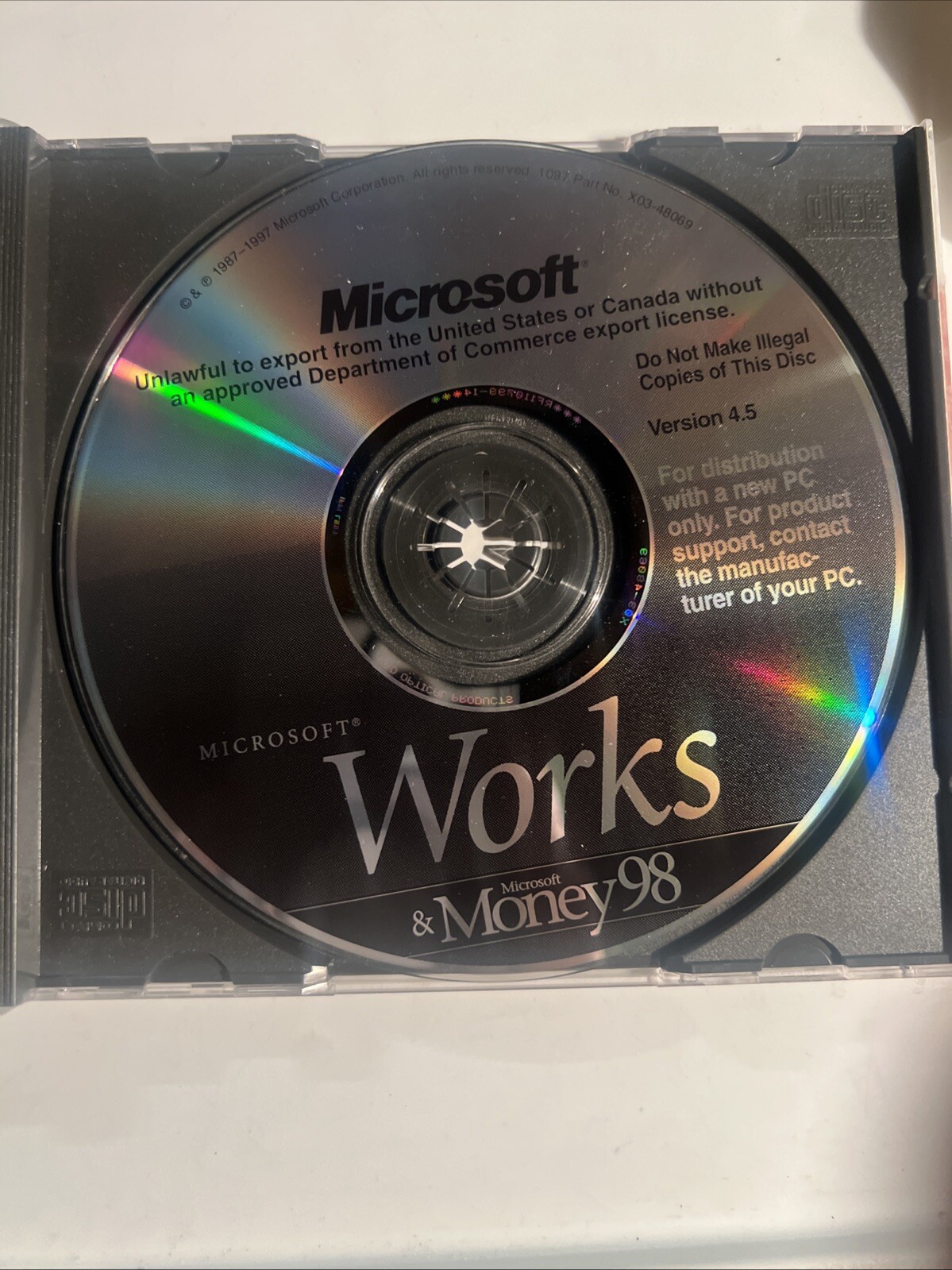 Microsoft Works & Money 98 Full Version CD New PC Only Version