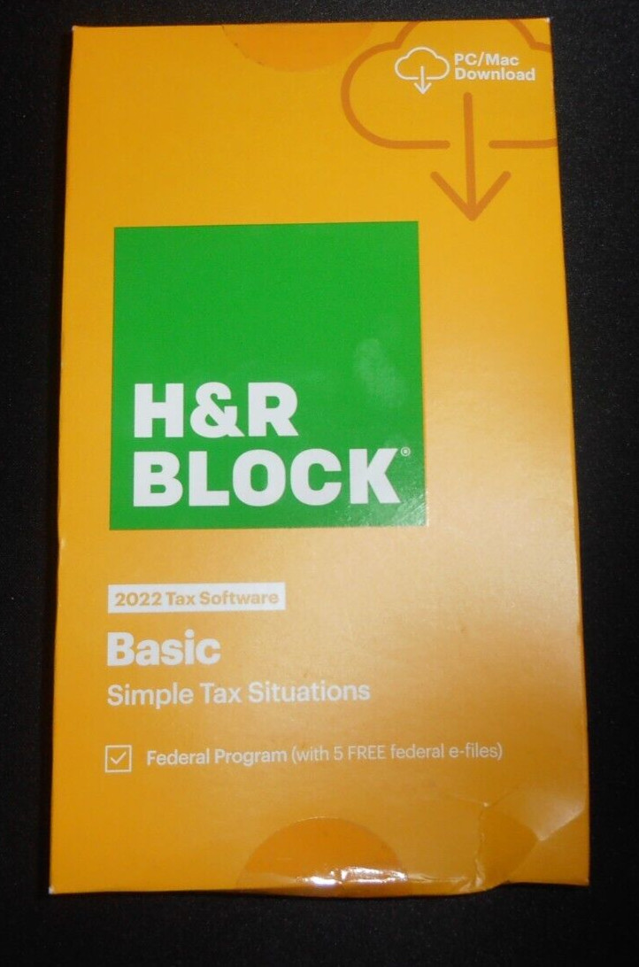 H&R Block 2022 Tax Software – Basic Simple Tax Situations PC/MAC Product Key