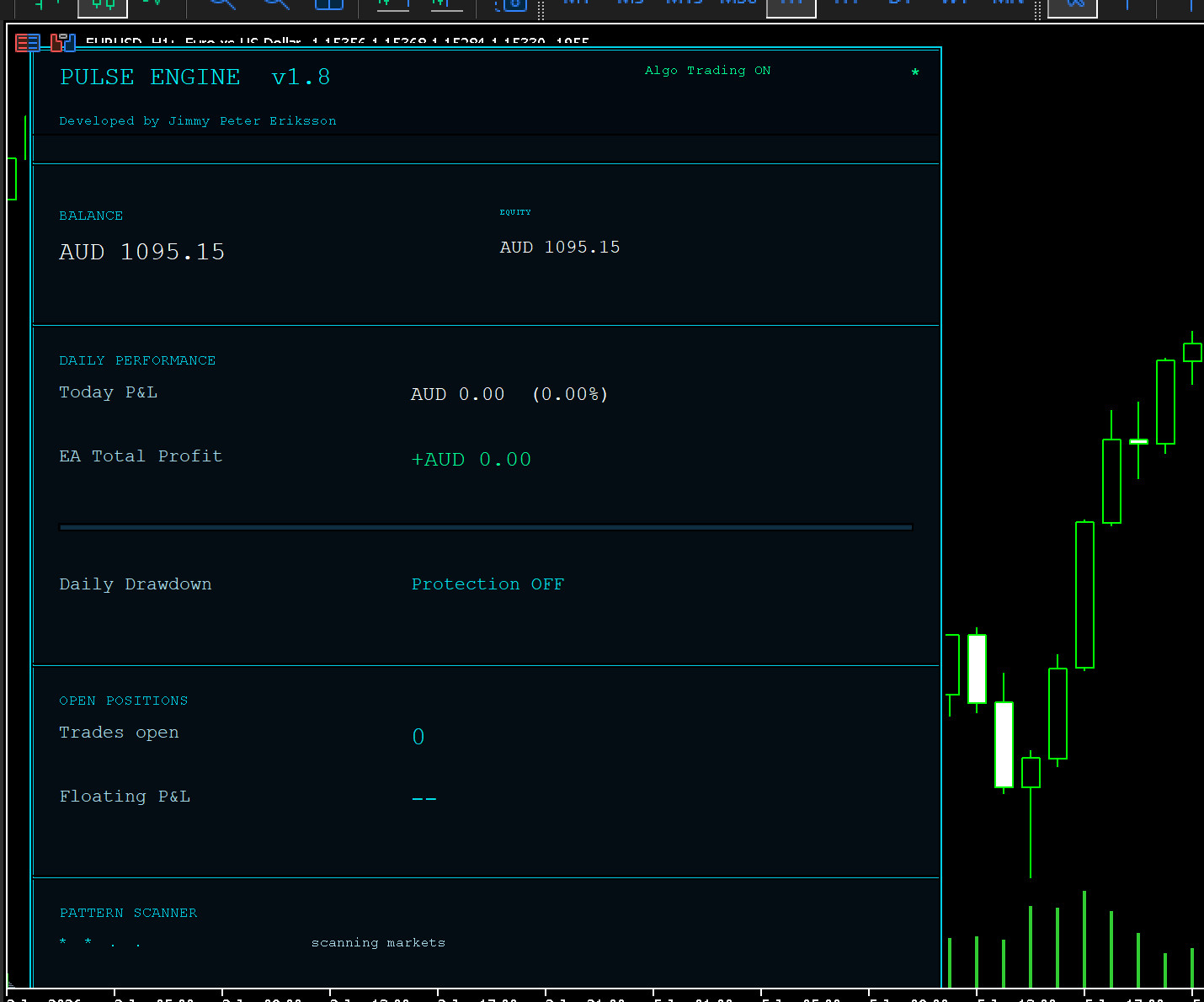 v1.8 Pulse Engine EA Metatrader MT5 Gold Bot Trading Forex Robot BTC Scalper