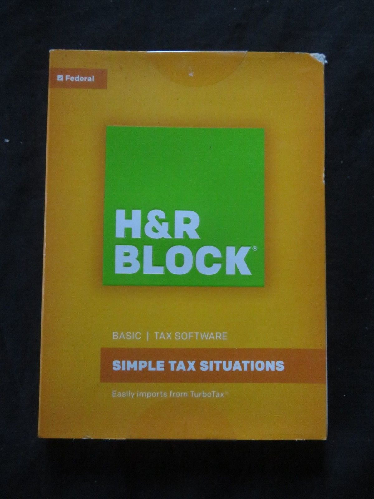 GENUINE 2016 H & R Block Tax Software Basic Simple Tax Situations