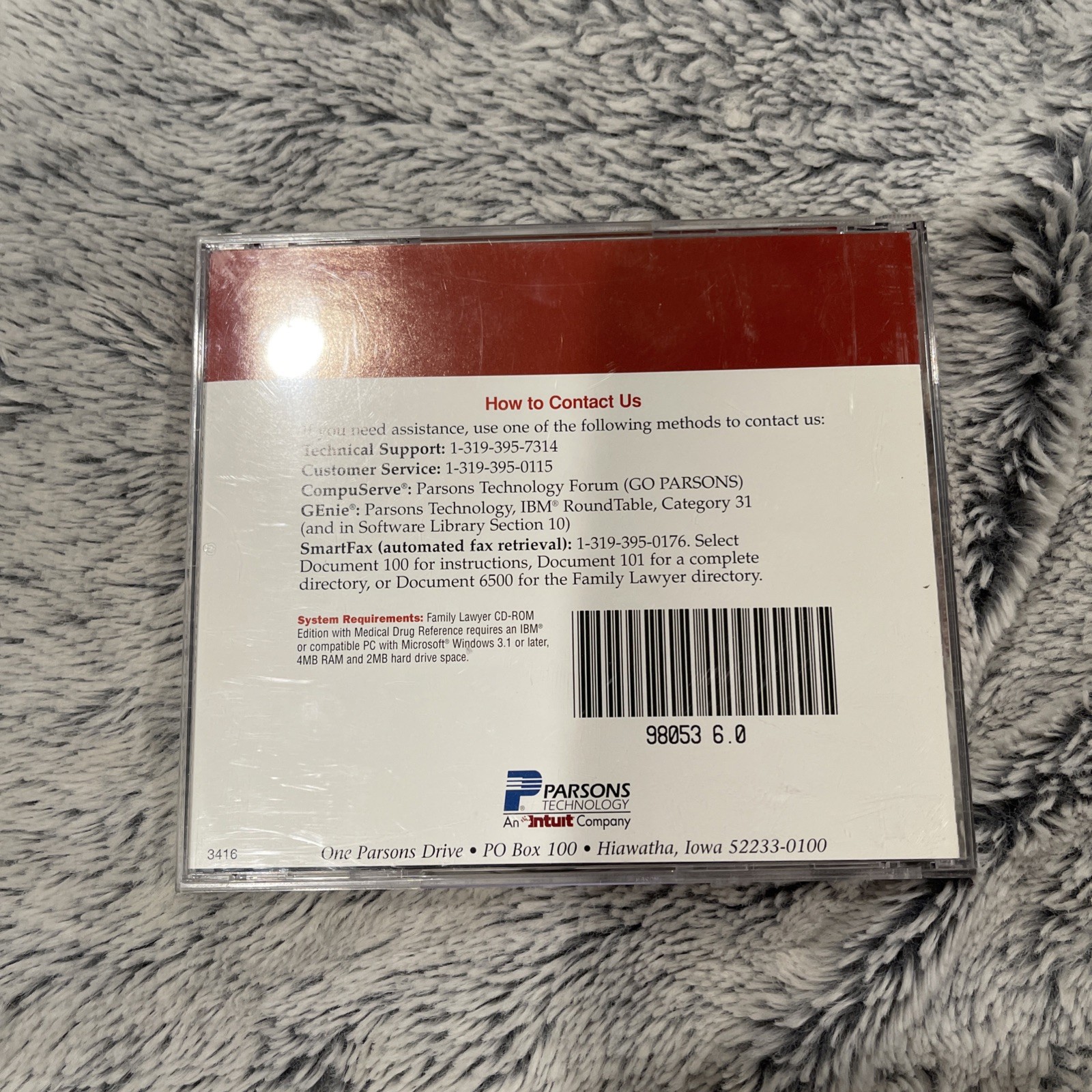 1995 Quicken Family Lawyer For Windows 3.1 Vintage