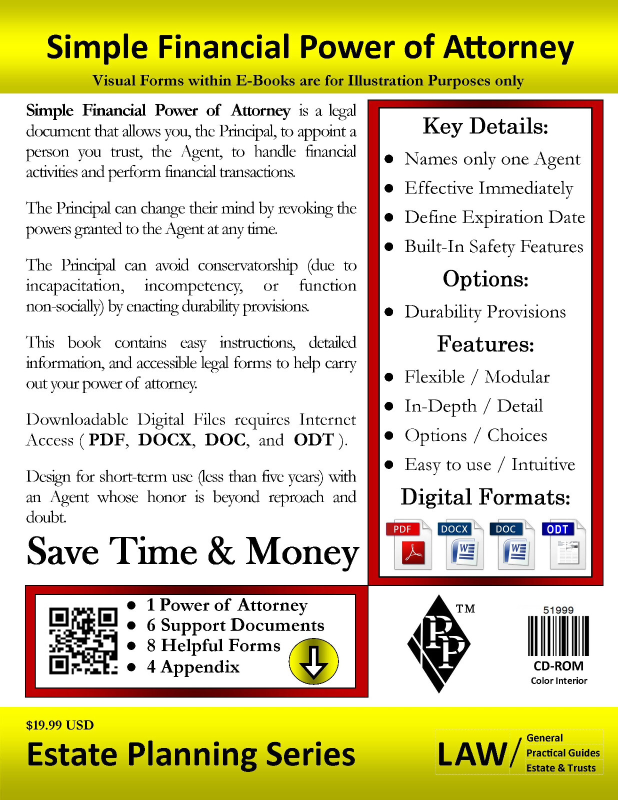 Simple Financial Power of Attorney – Full Version – CD-ROM Only