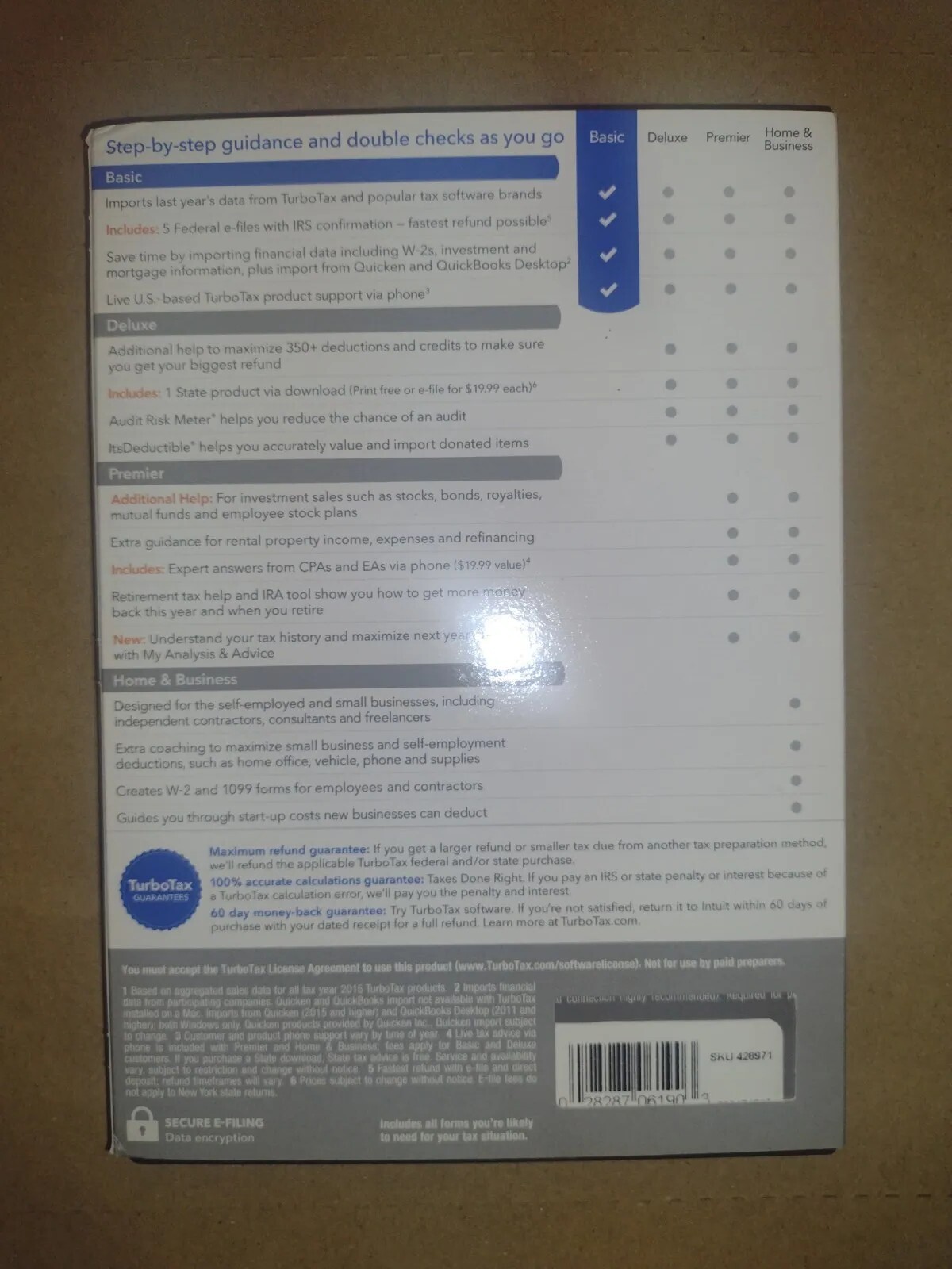 Turbotax 2016 Basic. Federal only + Federal E-file. No state. New sealed box.