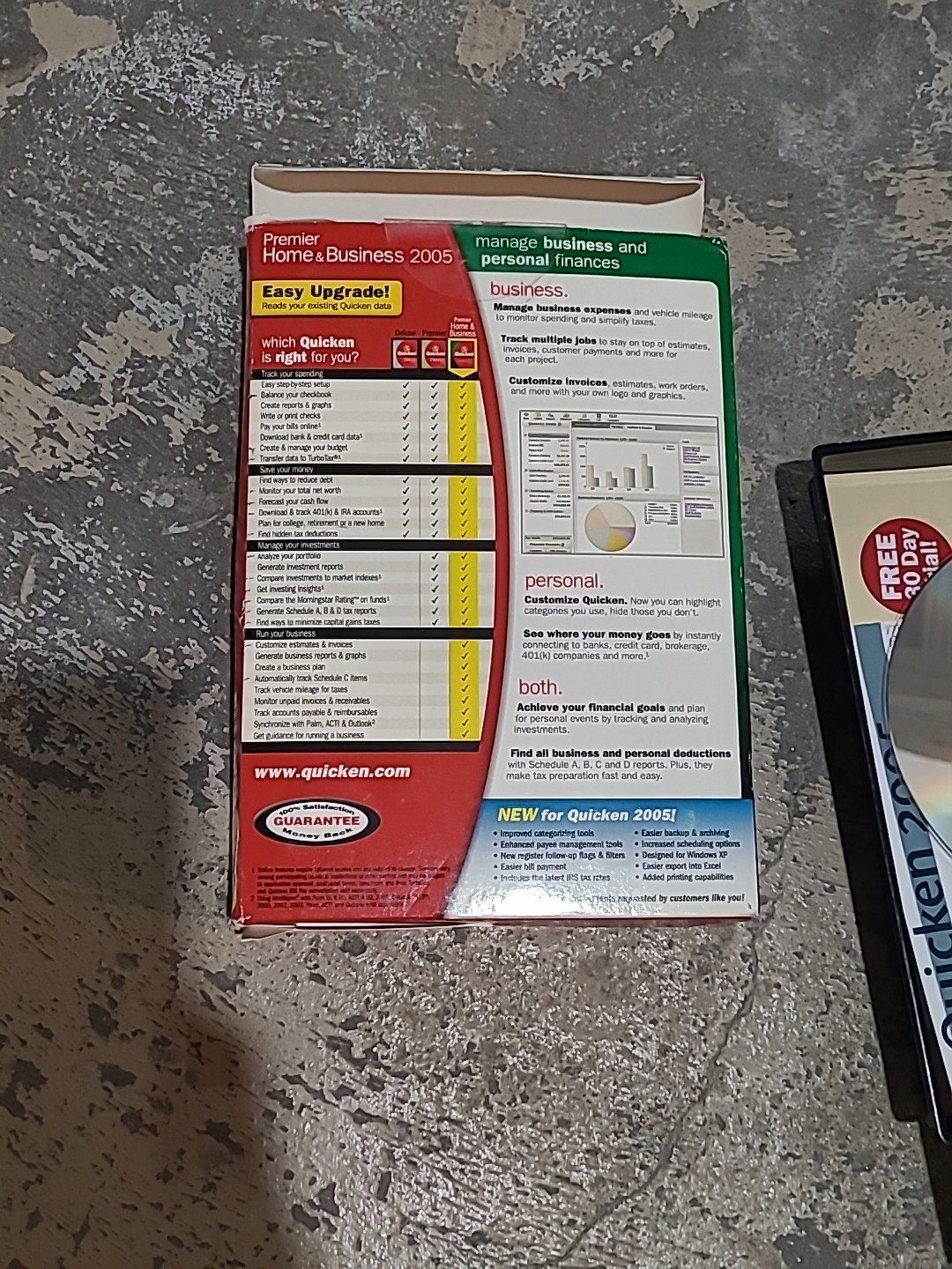 Quicken Premier Home & Business 2005 personal finance software Windows Xp