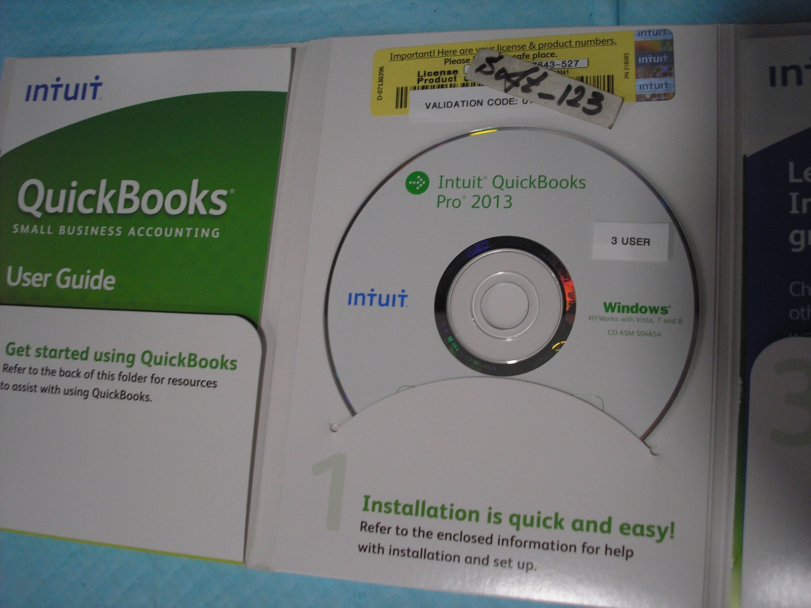 =3 USER VERSION= INTUIT QUICKBOOKS PRO 2013 FOR WINDOWS PC =LIFETIME LICENSE=