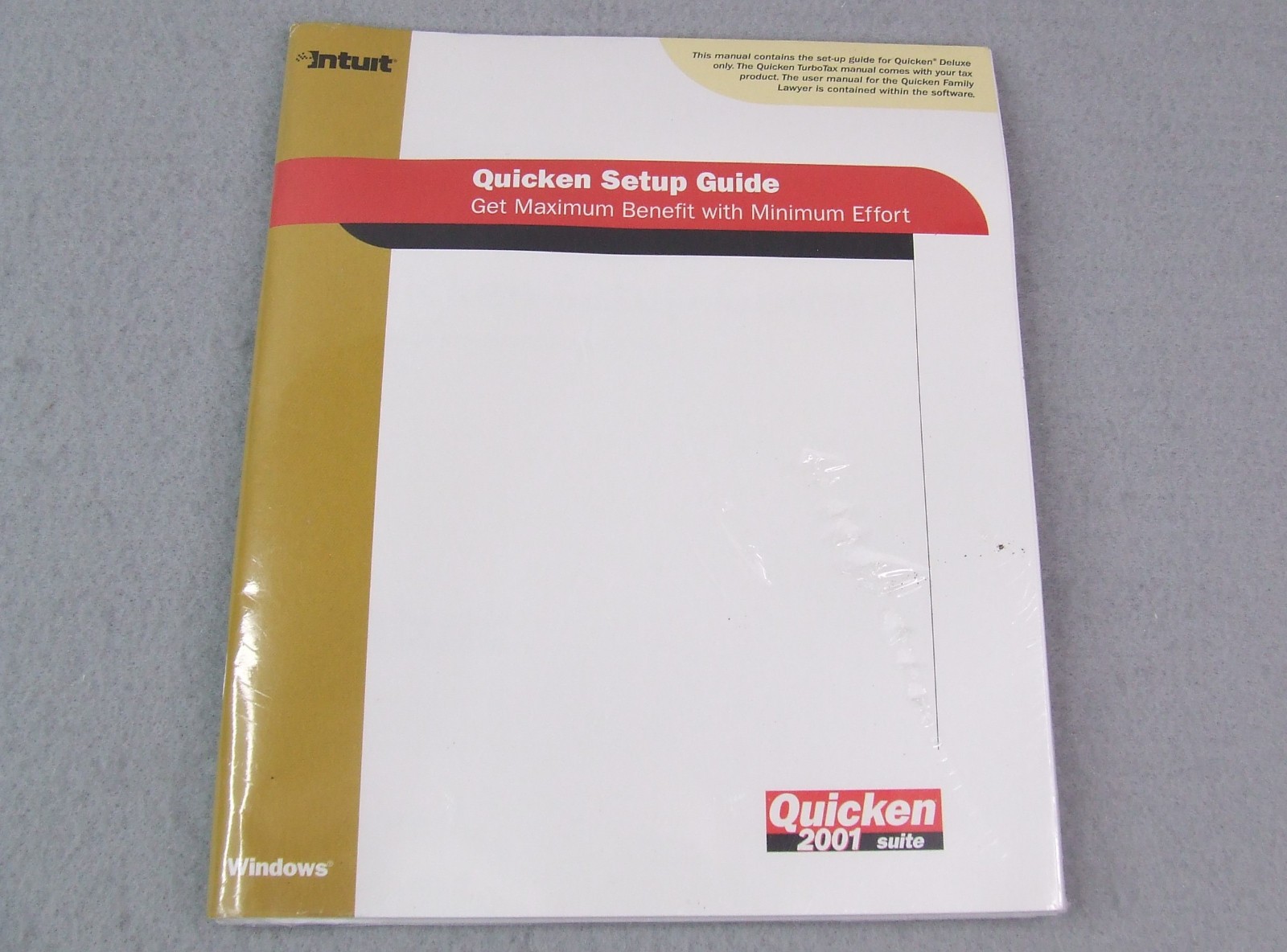 Quicken 2001 Suite Setup Guide with Disc for Windows