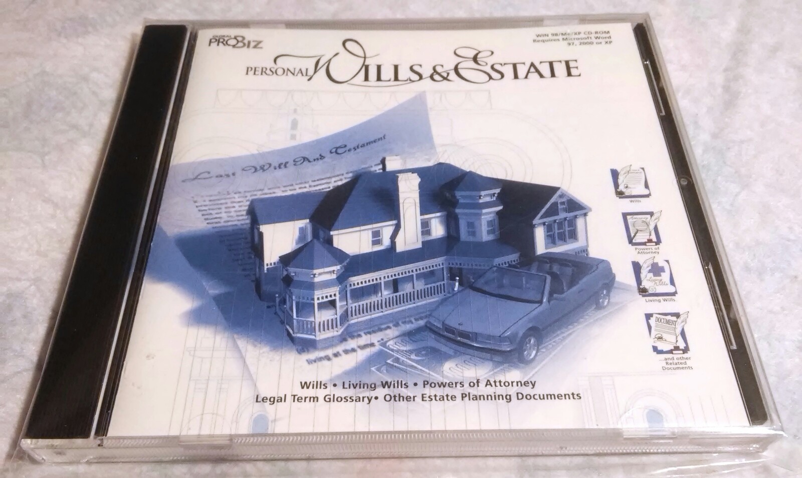 NEW RARE – 2002 PERSONAL WILLS AND ESTATE CD ROM FORMS & LEGAL DOCUMENTS
