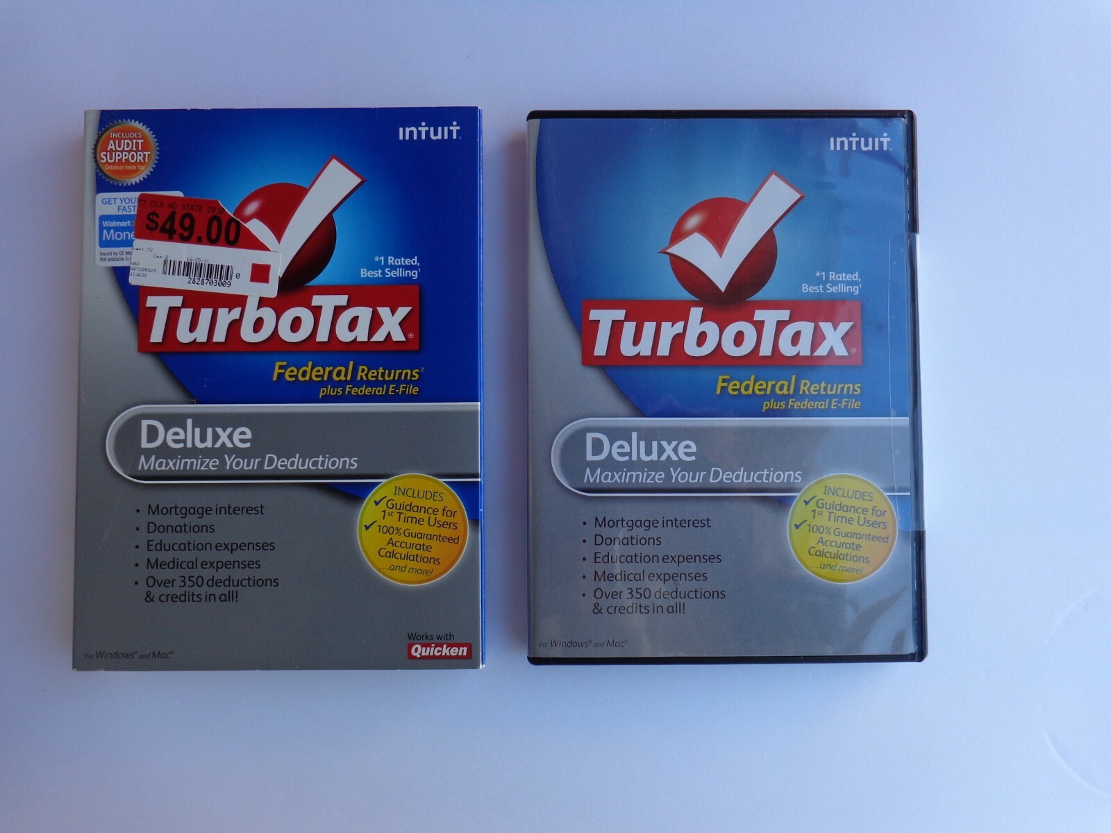 Turbo Tax Deluxe 2010 Federal Returns plus Federal E-File – PC/Mac