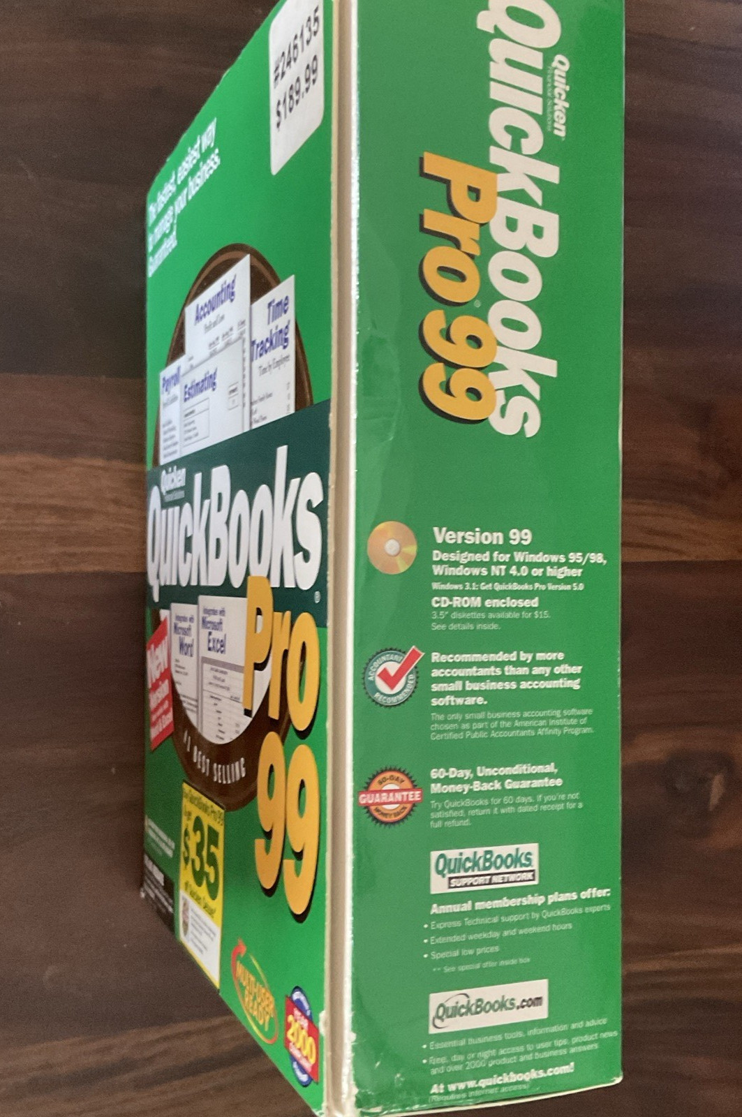 Quicken Quickbooks Pro 99 Software – Original Box Manuals & Paperwork !