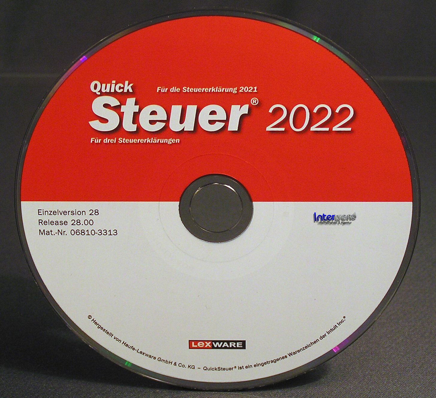Lexware QuickTax 2022 Full Version Box, CD, Manual (PDF) Tax Year 2021 NEW