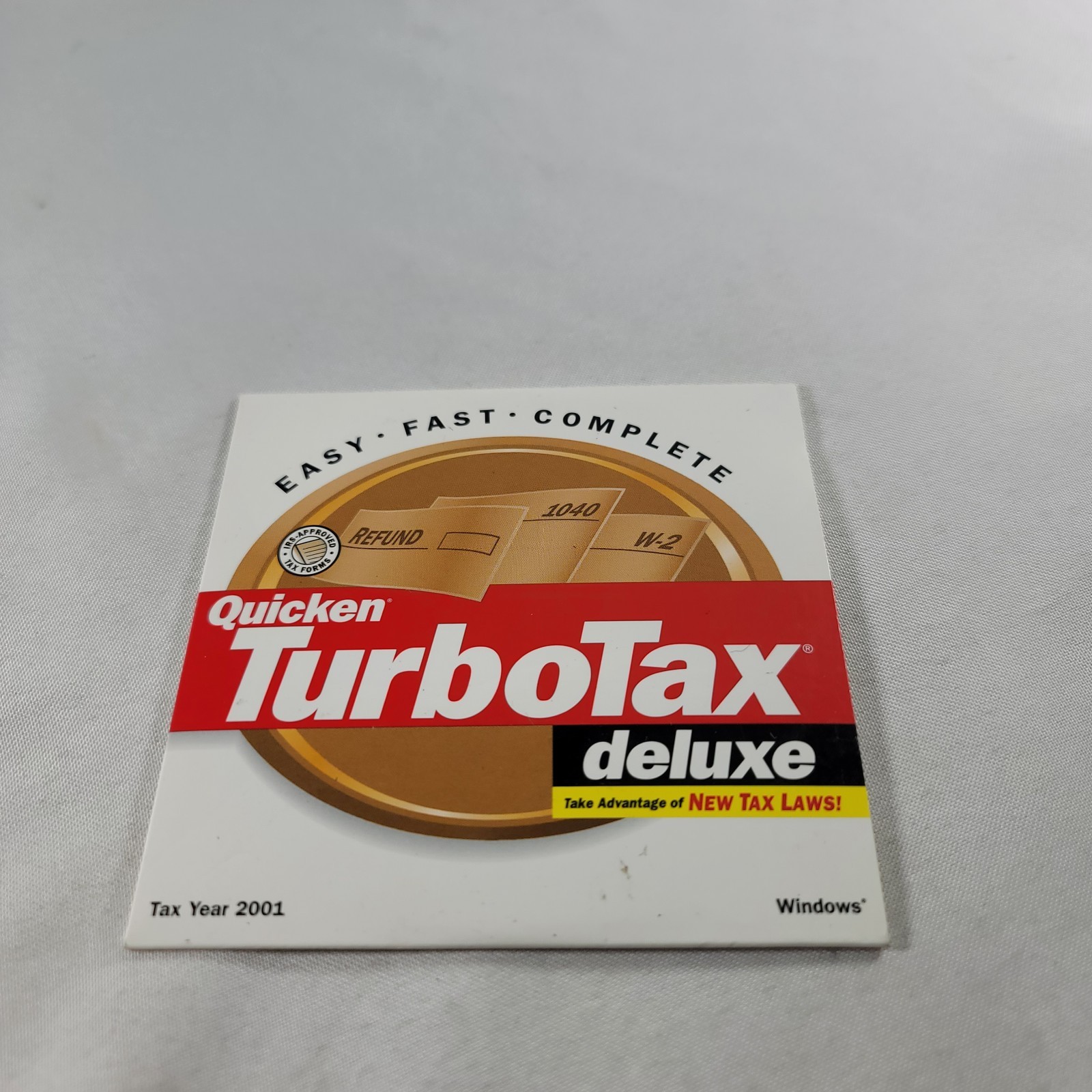 TAX CD Quicken Turbo Tax Deluxe Tax year 2001