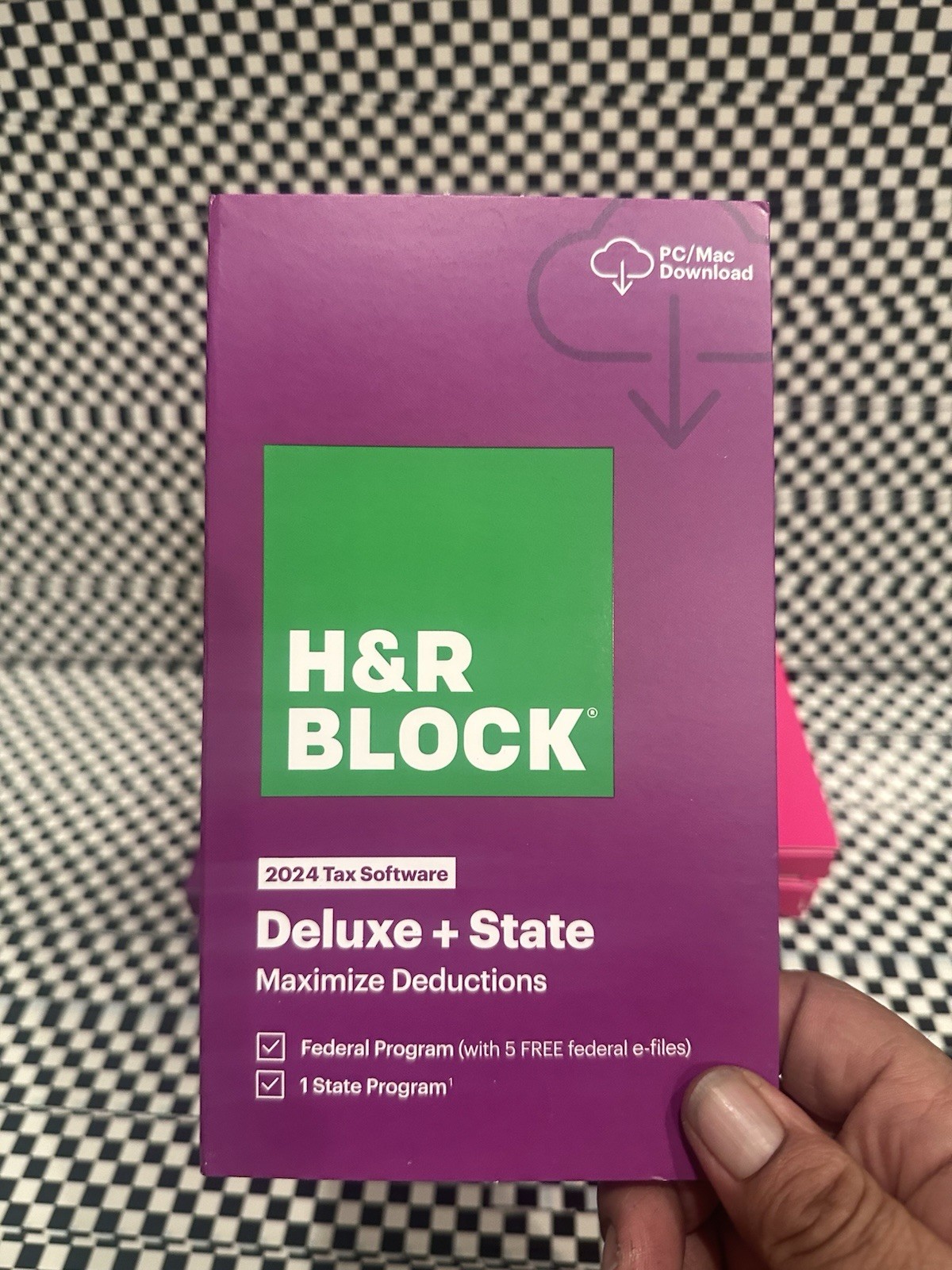 NEW H&R Block Tax Software Deluxe + State 2024 PC/Mac