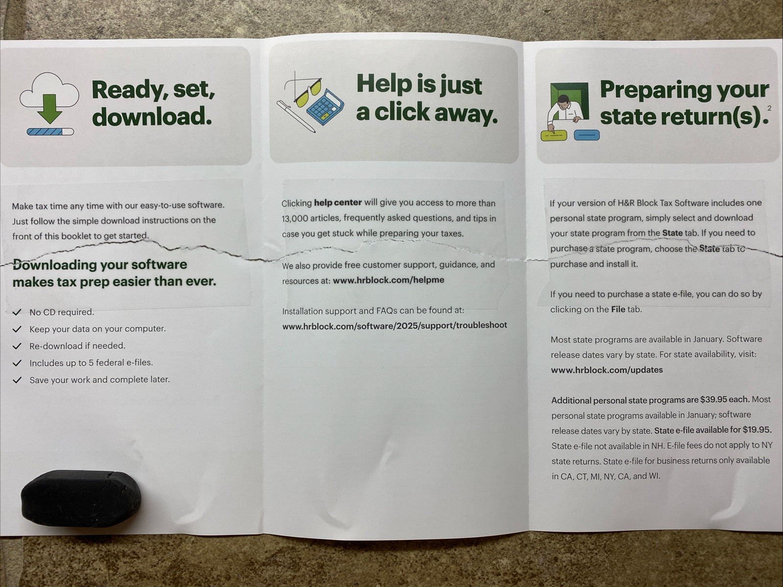 H&R Block Tax Software Deluxe 2025 PC/Mac [Key Card]