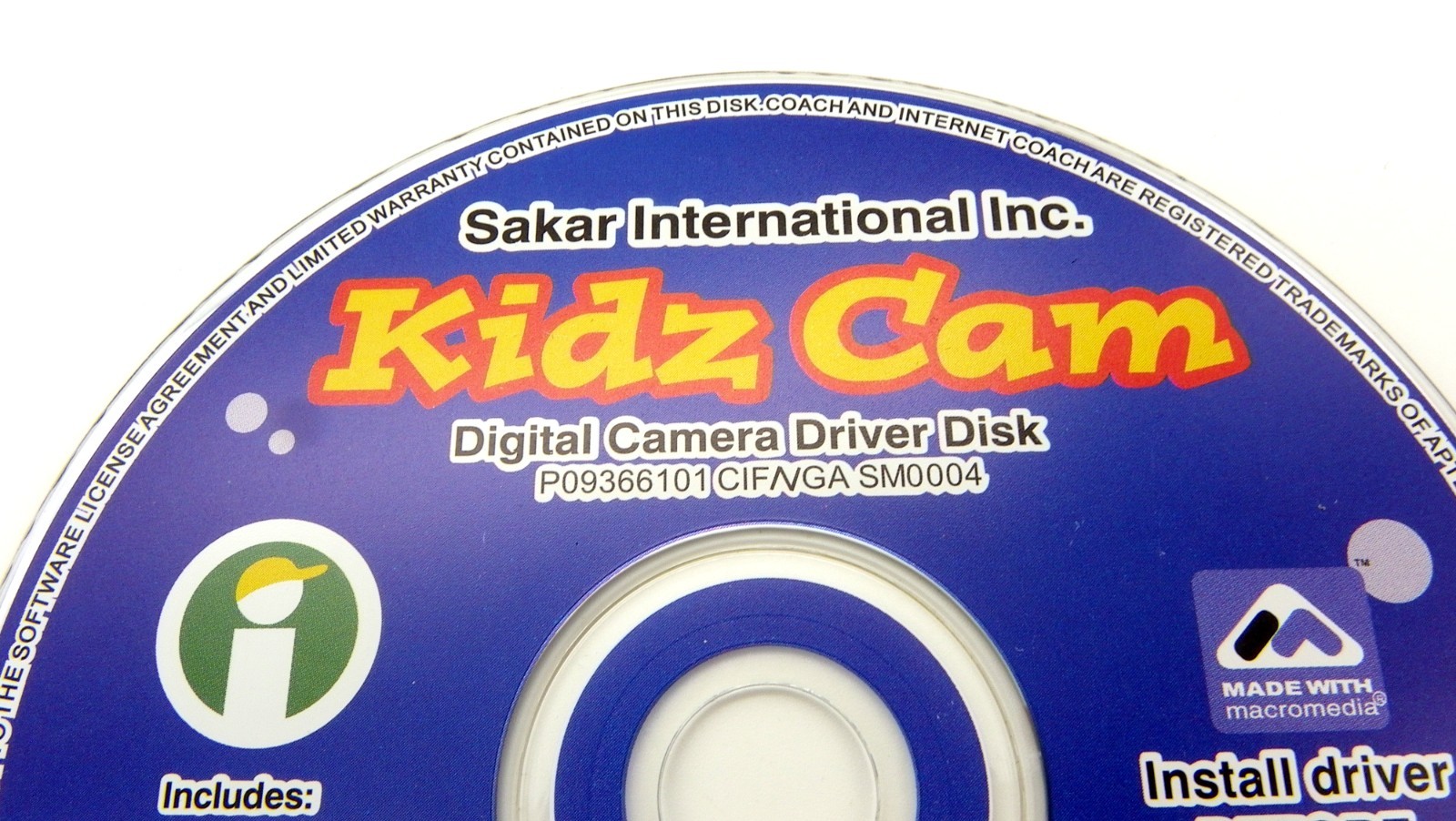 KIDZ CAM Software Suite WIN 95/95/XP Sakar International Inc. 2003 Disc Only