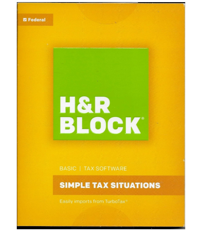 H&R Block 2016 Basic Tax Software Federal (Windows and Mac) CD-