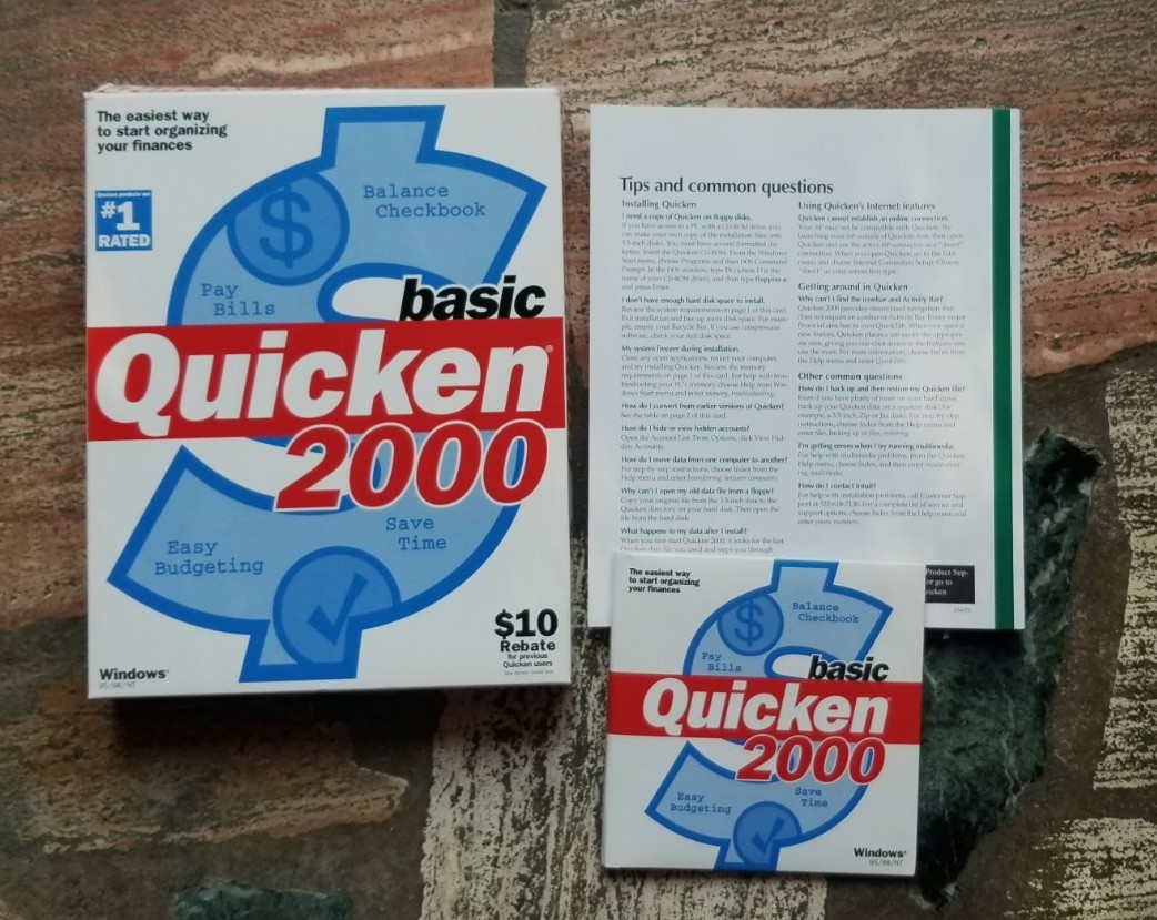 3 Disc Bundle Quicken Basic 99, Quicken 2000, Quicken 2005 For Windows 95/98/NT