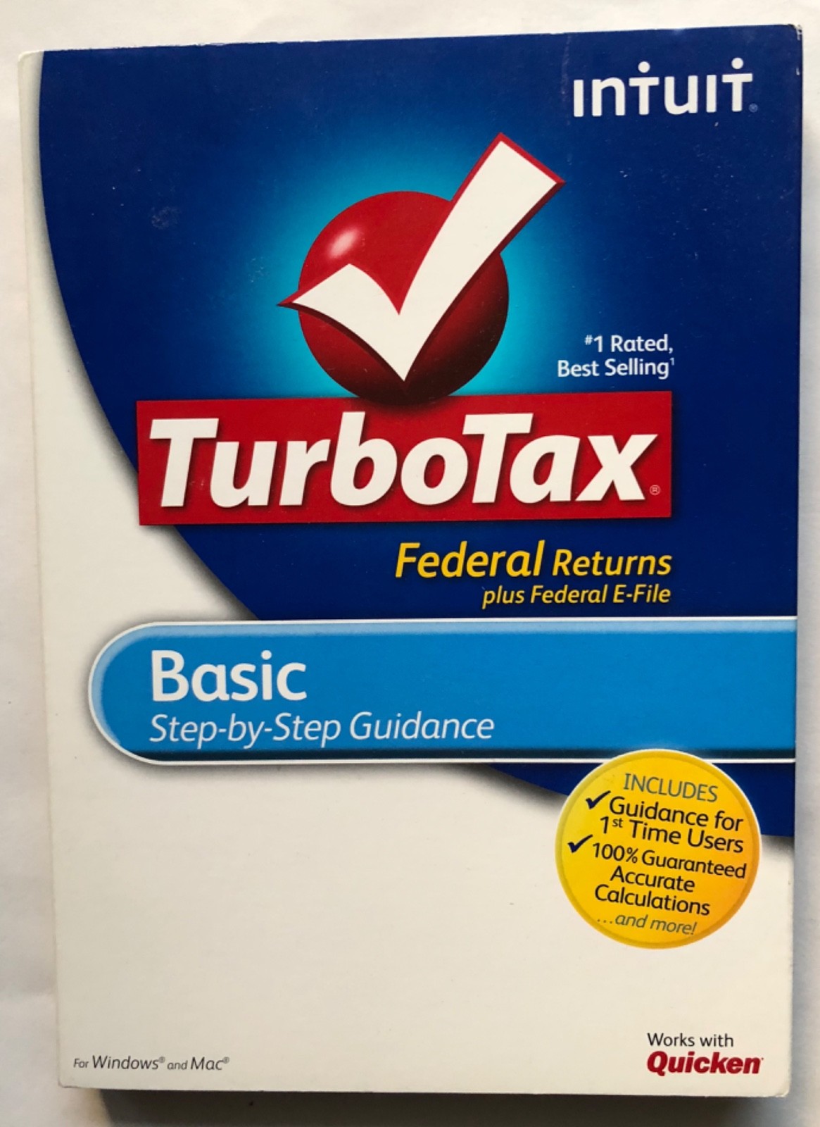 Intuit TurboTax Basic For Tax Year 2012 Plus E-File For Windows & Mac Brand New
