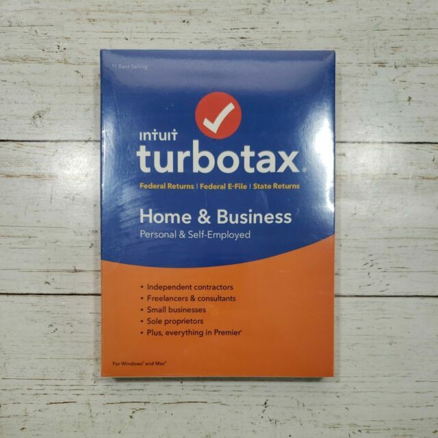 2018 Turbo Tax Home & Business, Windows & Mac CD Federal & State returns