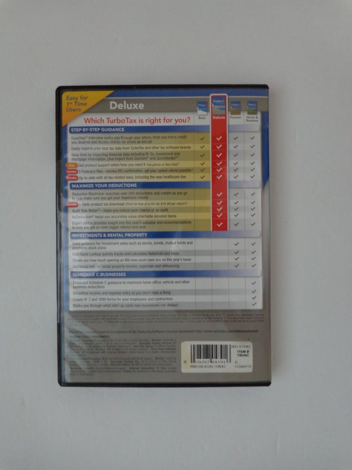 TurboTax Deluxe Federal & State 2013 for Windows/Mac New Sealed